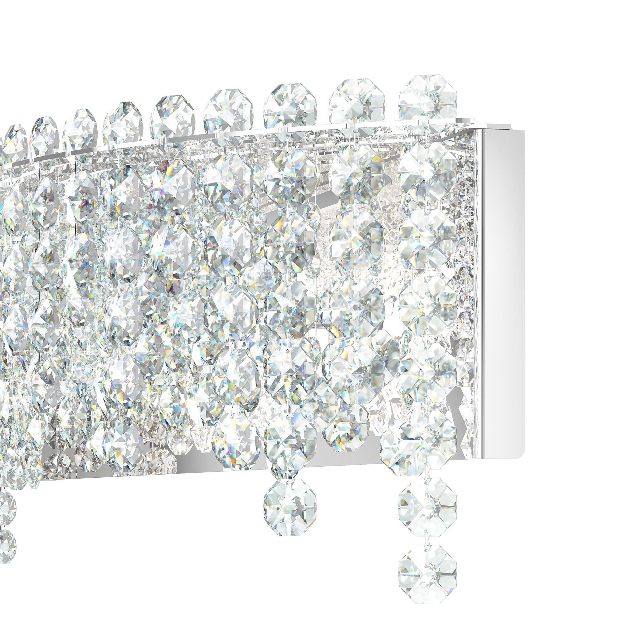 Shown in Polished Stainless Steel finish and Clear Optic crystal