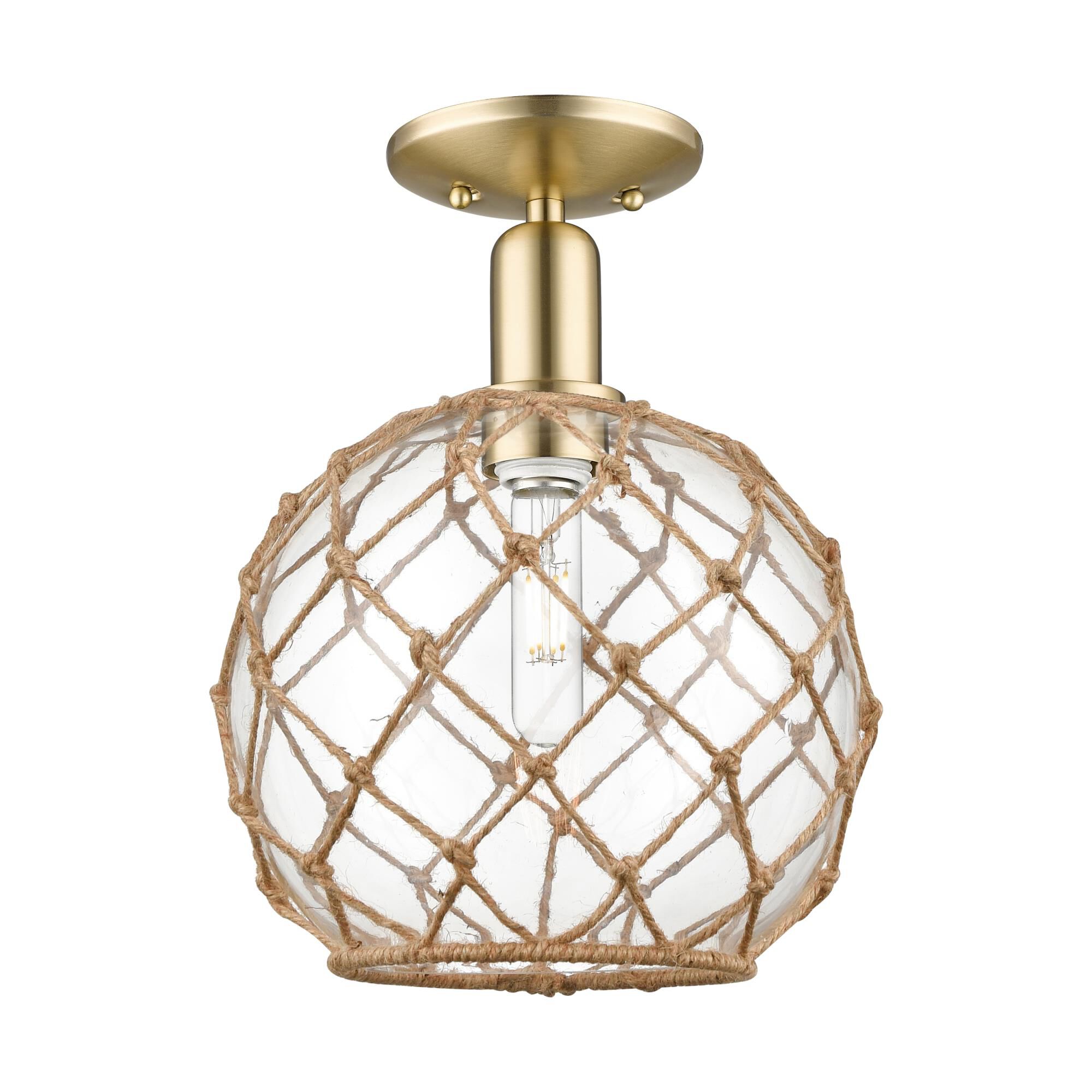 Bruno Marashlian Farmhouse Rope 10 Inch Semi Flush Mount by Innovations Lighting