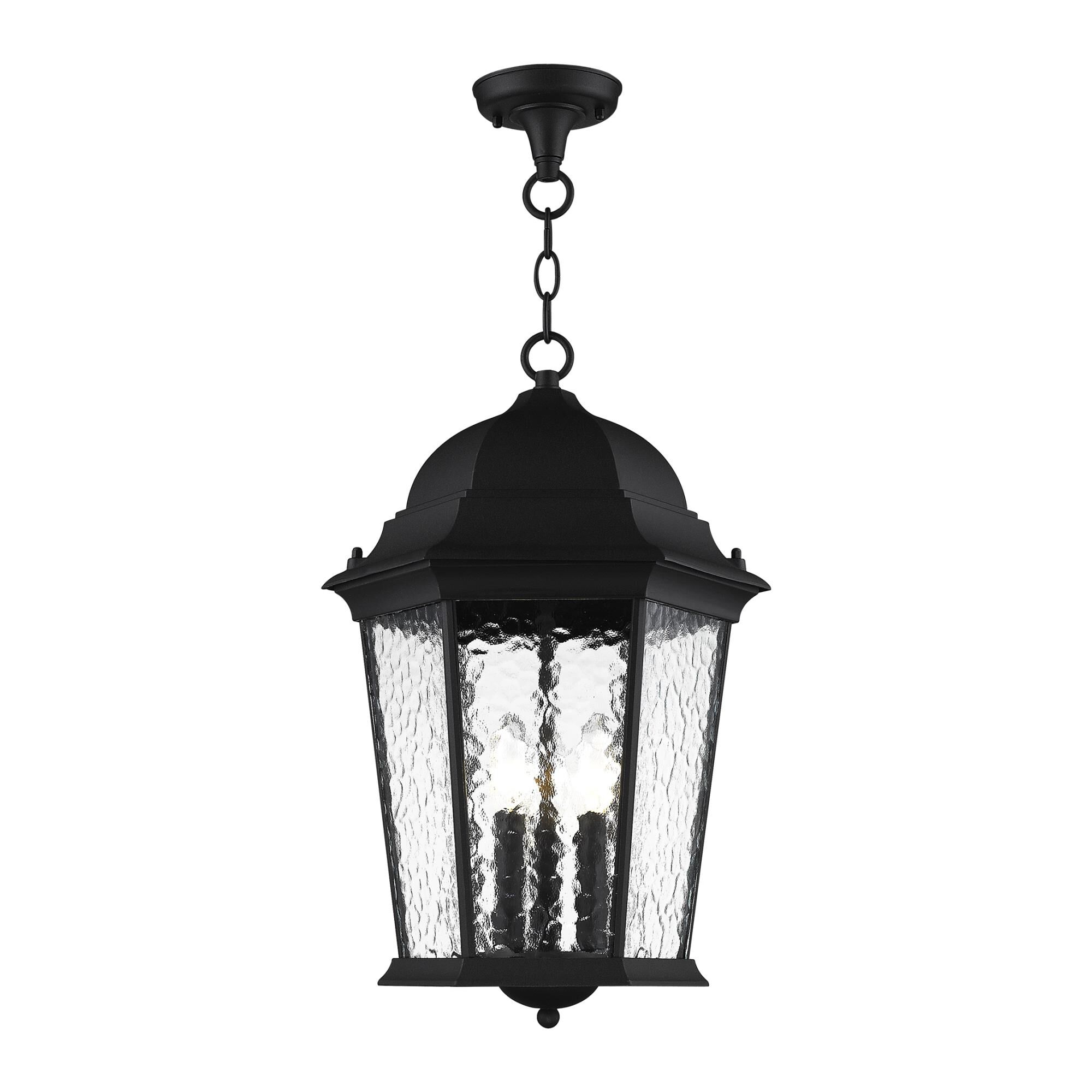 Hamilton 20 Inch Tall 3 Light Outdoor Hanging Lantern by Livex Lighting