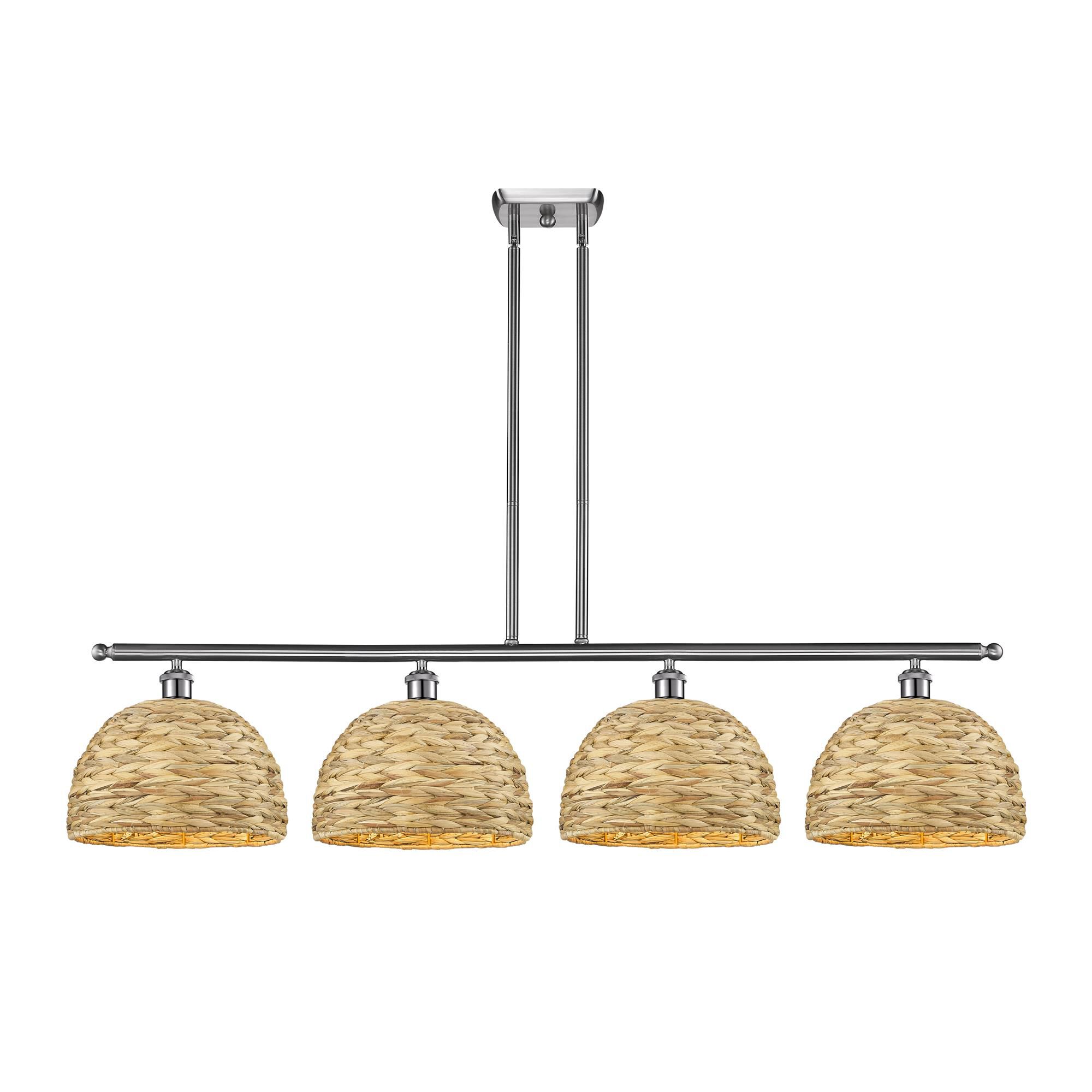 Shown in Satin Nickel finish and Natural shade
