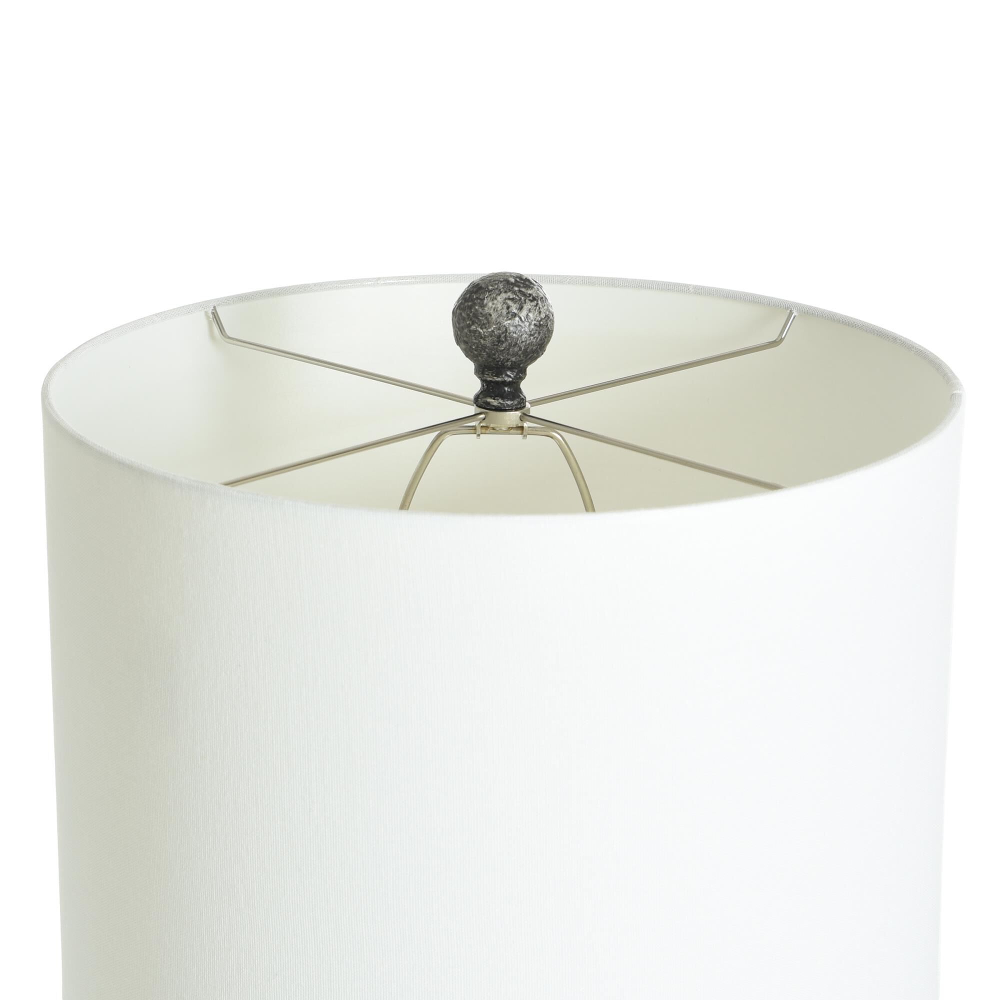 Shown in Matte Black finish and Off-White Polyester-Linen Blend shade