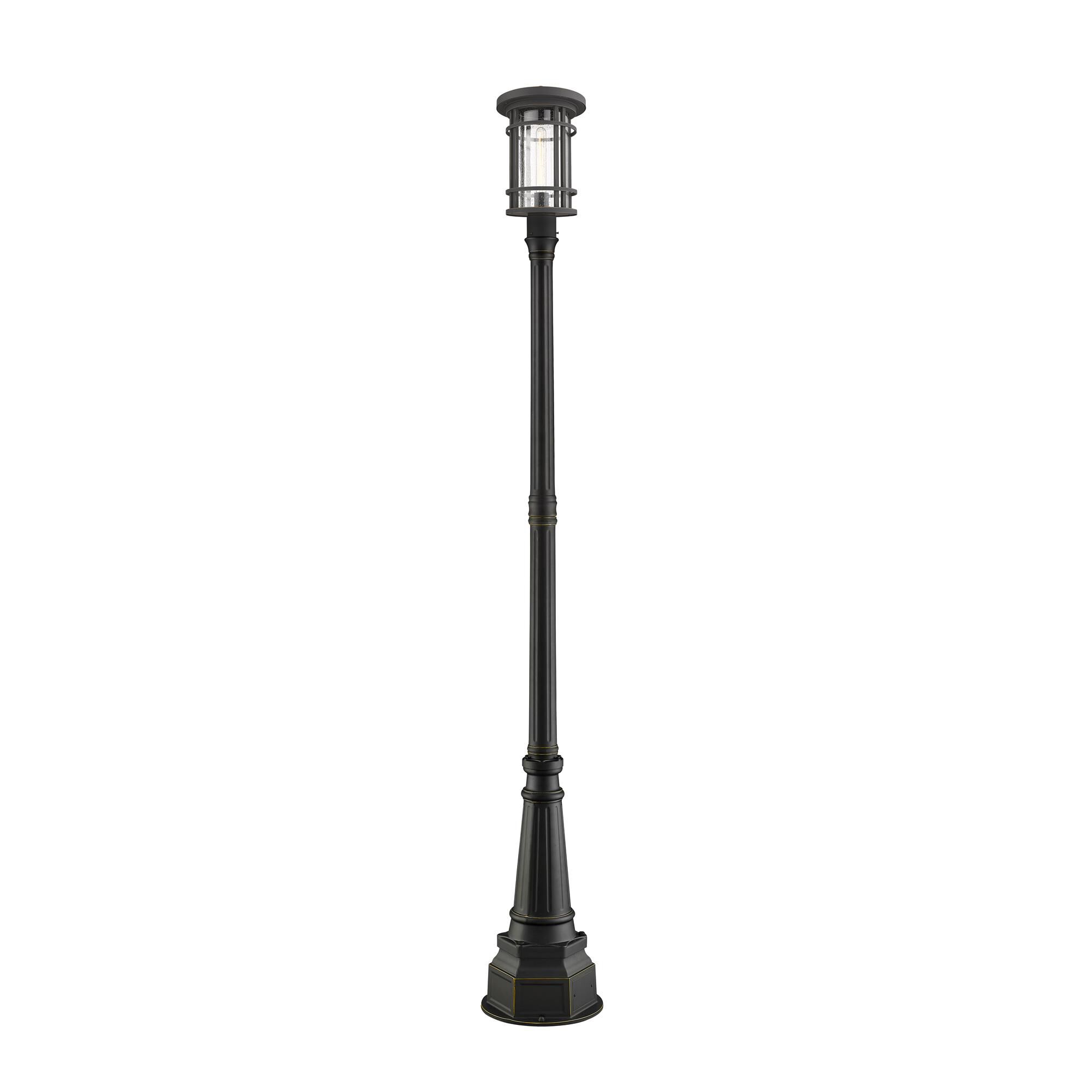 Shown in Oil Rubbed Bronze finish and Glass shade