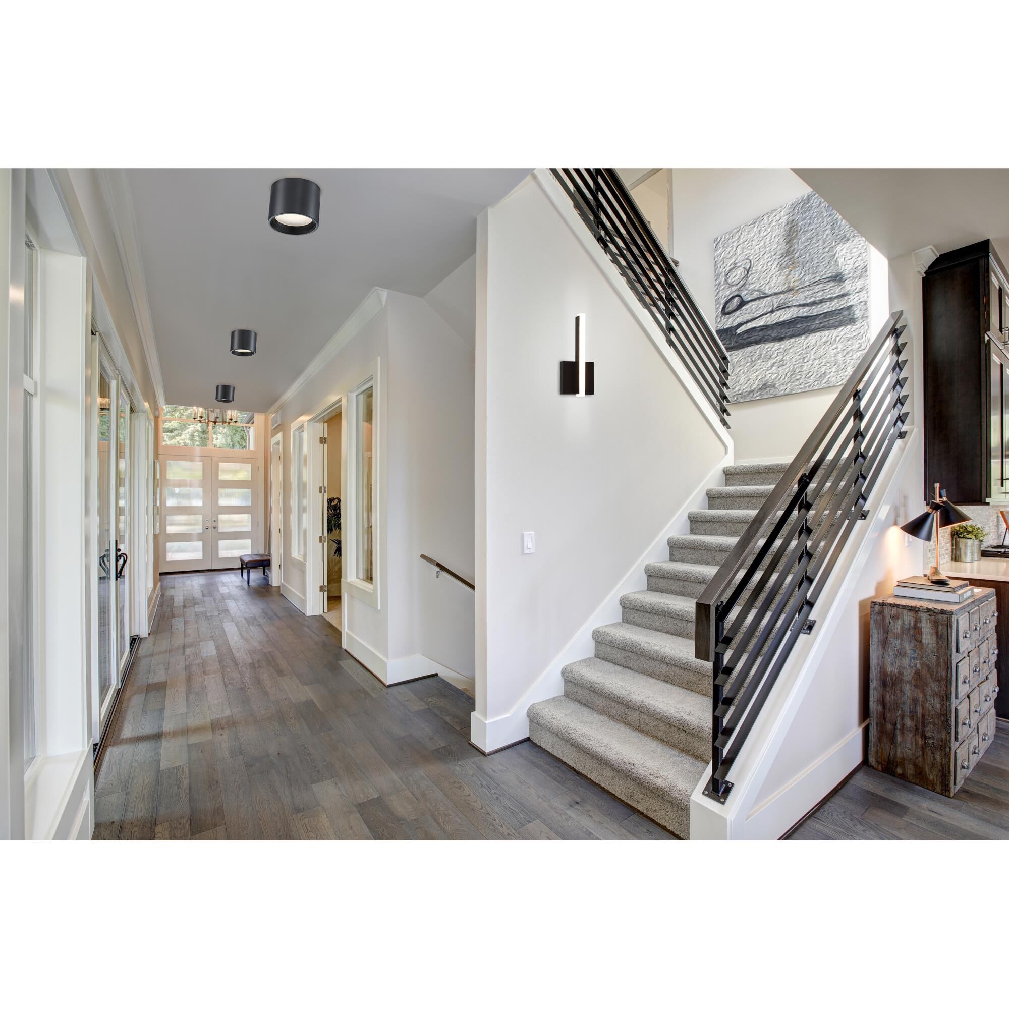 Shown in Black finish and Acrylic Lens glass