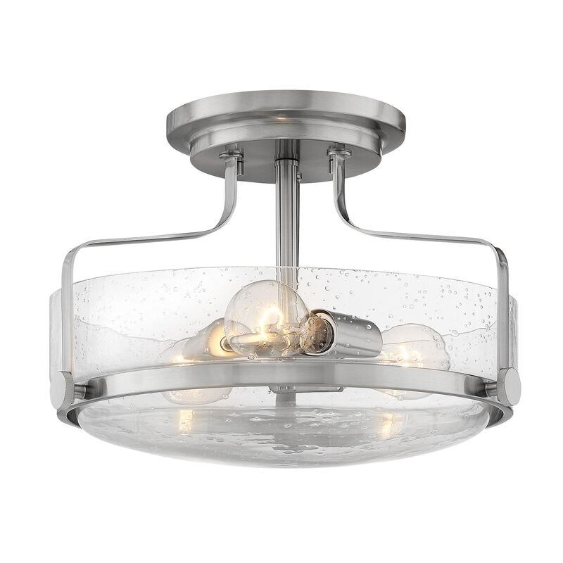 Harper 14 Inch 3 Light Semi Flush Mount by Hinkley
