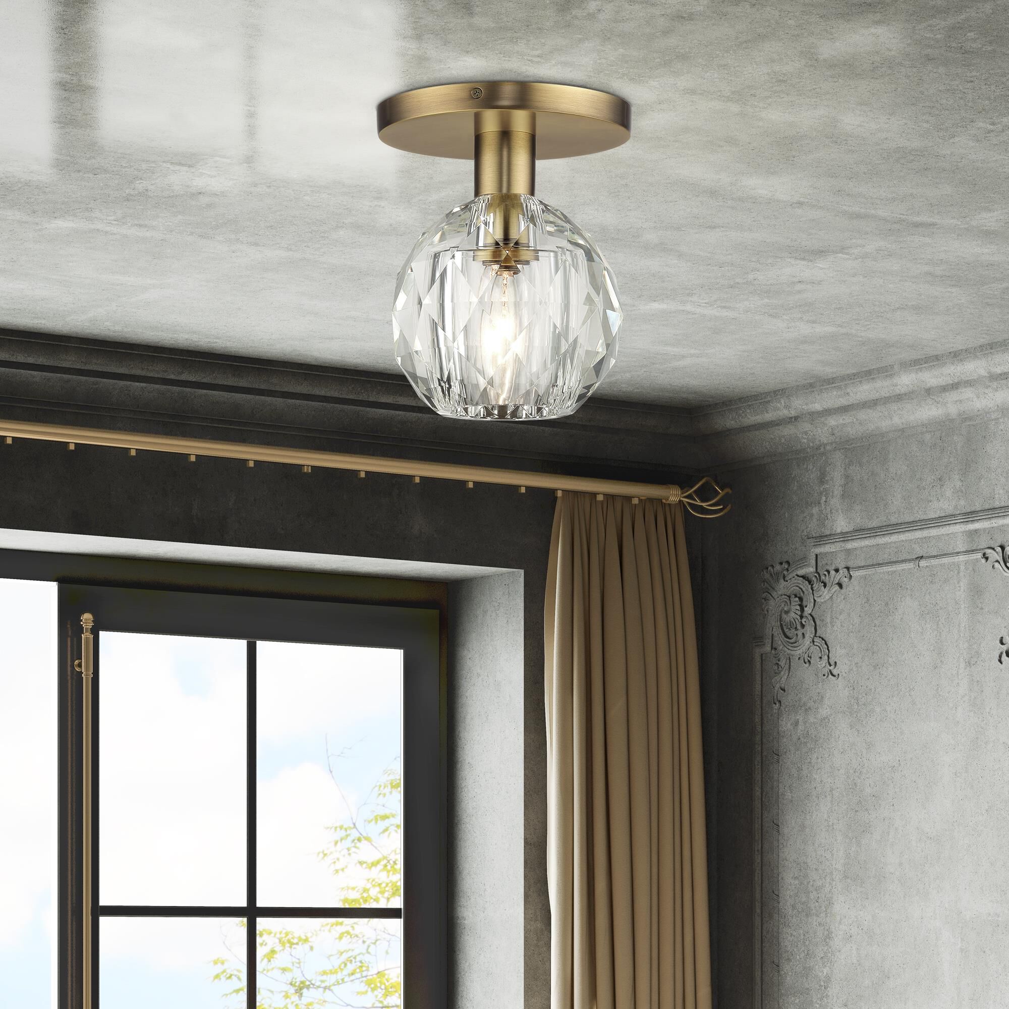 Whitfield 7 Inch Semi Flush Mount by Livex Lighting