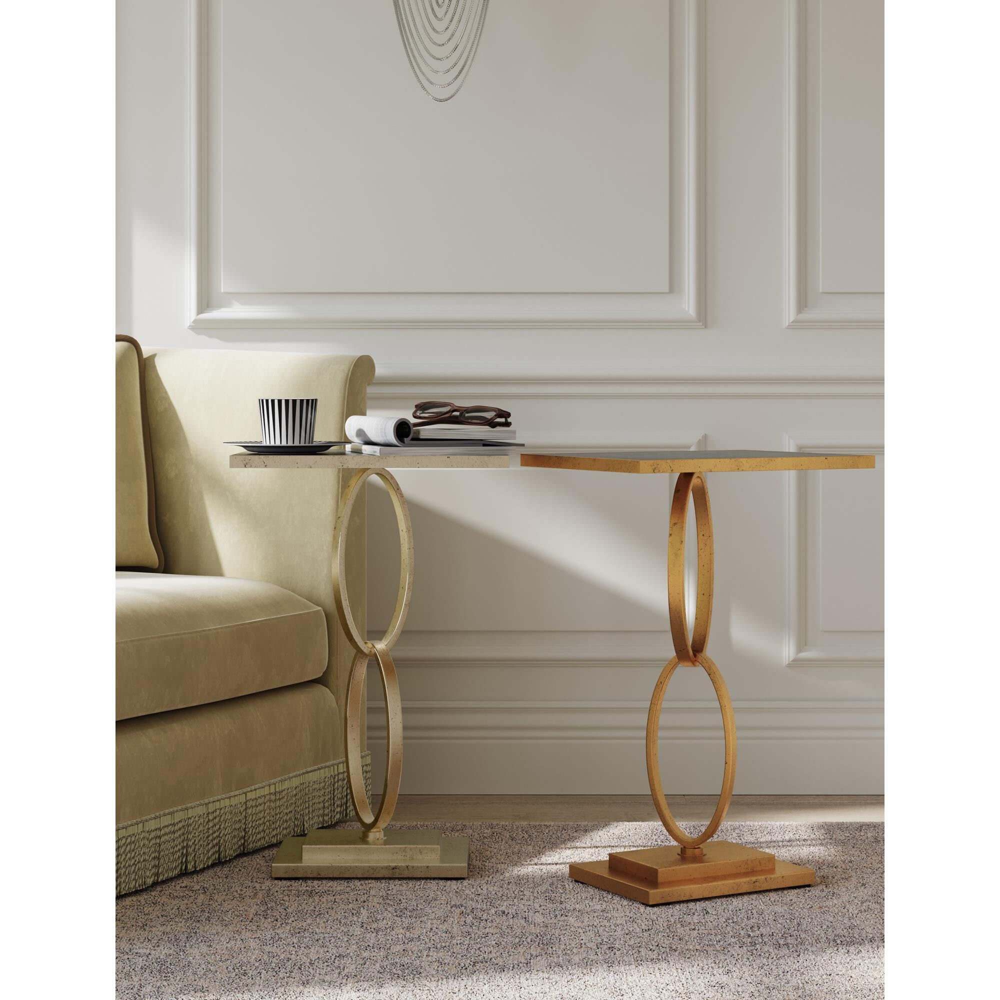 Shown in Gold Leaf and Antique Mirror finish