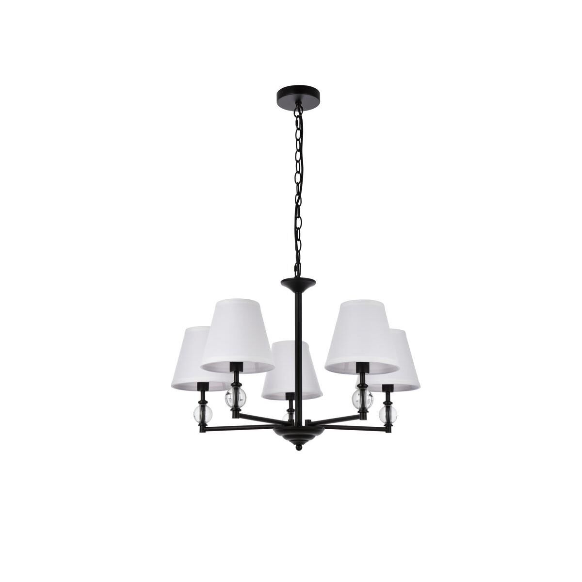 Bethany 27 Inch 5 Light Chandelier by Elegant Lighting
