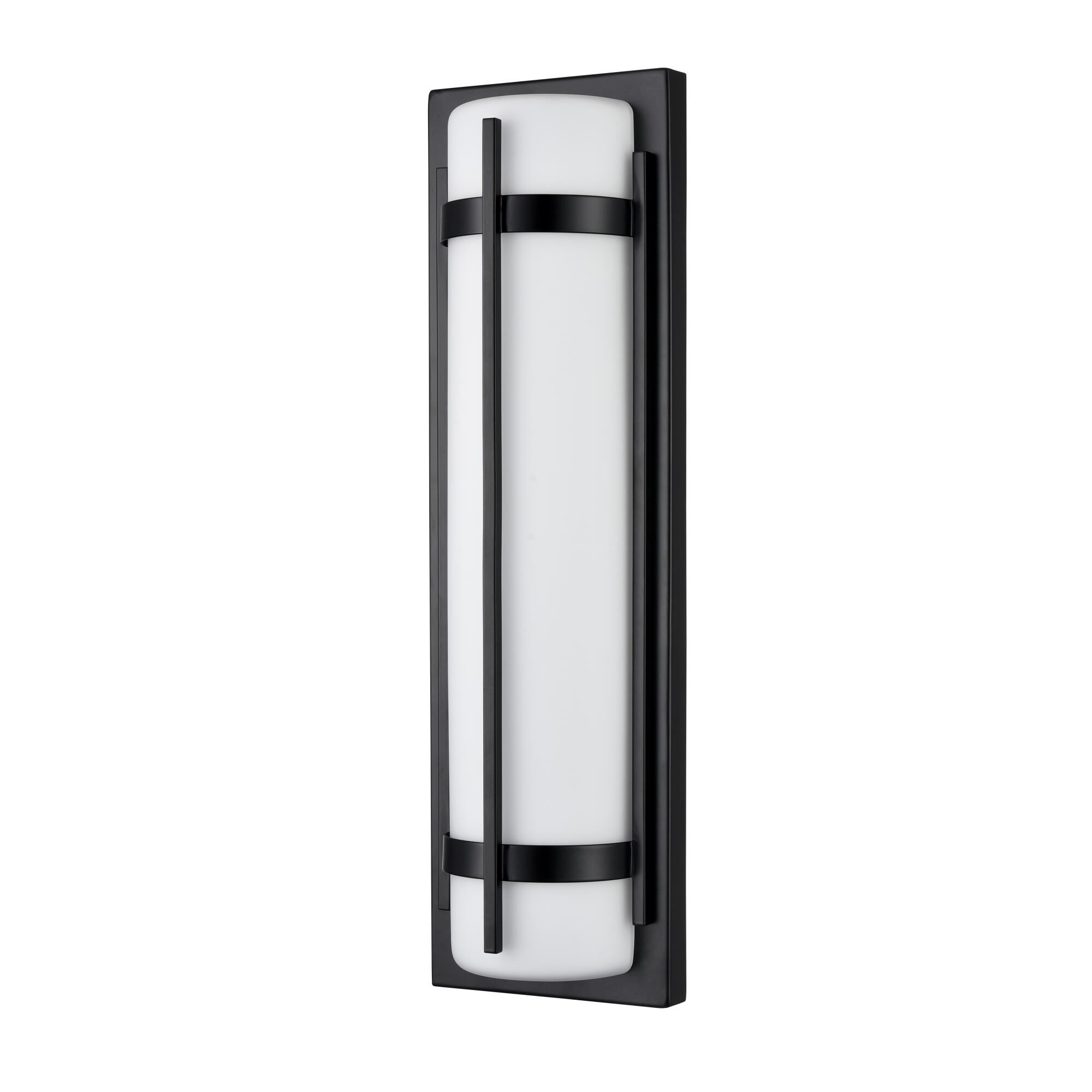 Shown in Powder Coated Black finish and White glass