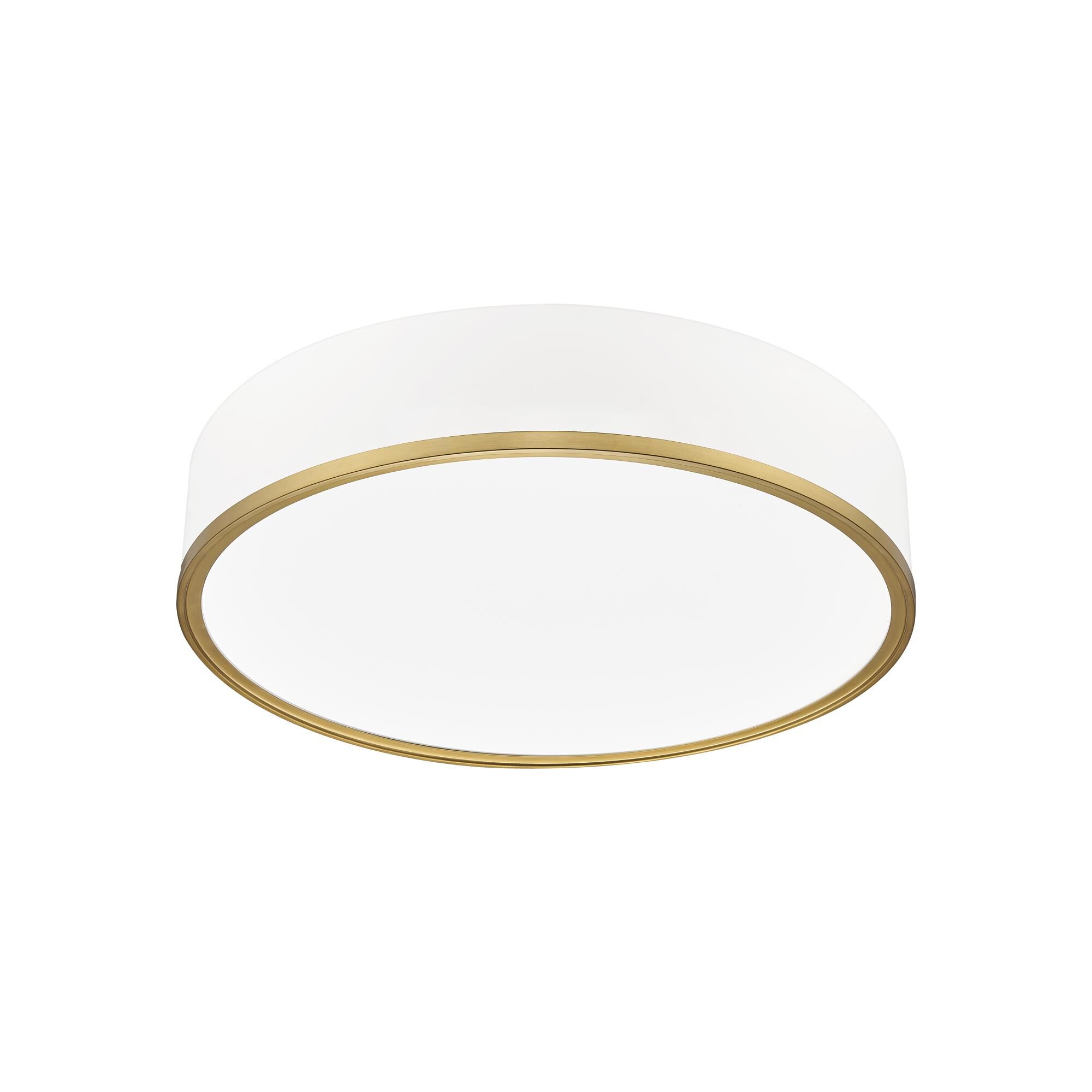 Shown in Matte White + Modern Gold finish and Frosted glass and Frosted shade