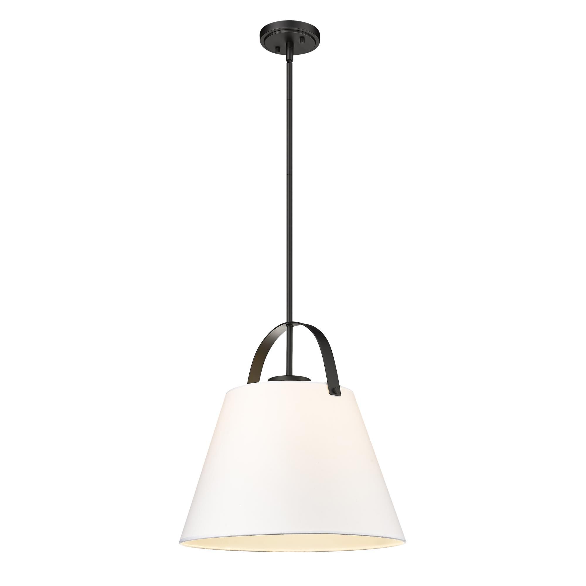 Shown in Matte Black finish and Ivory glass