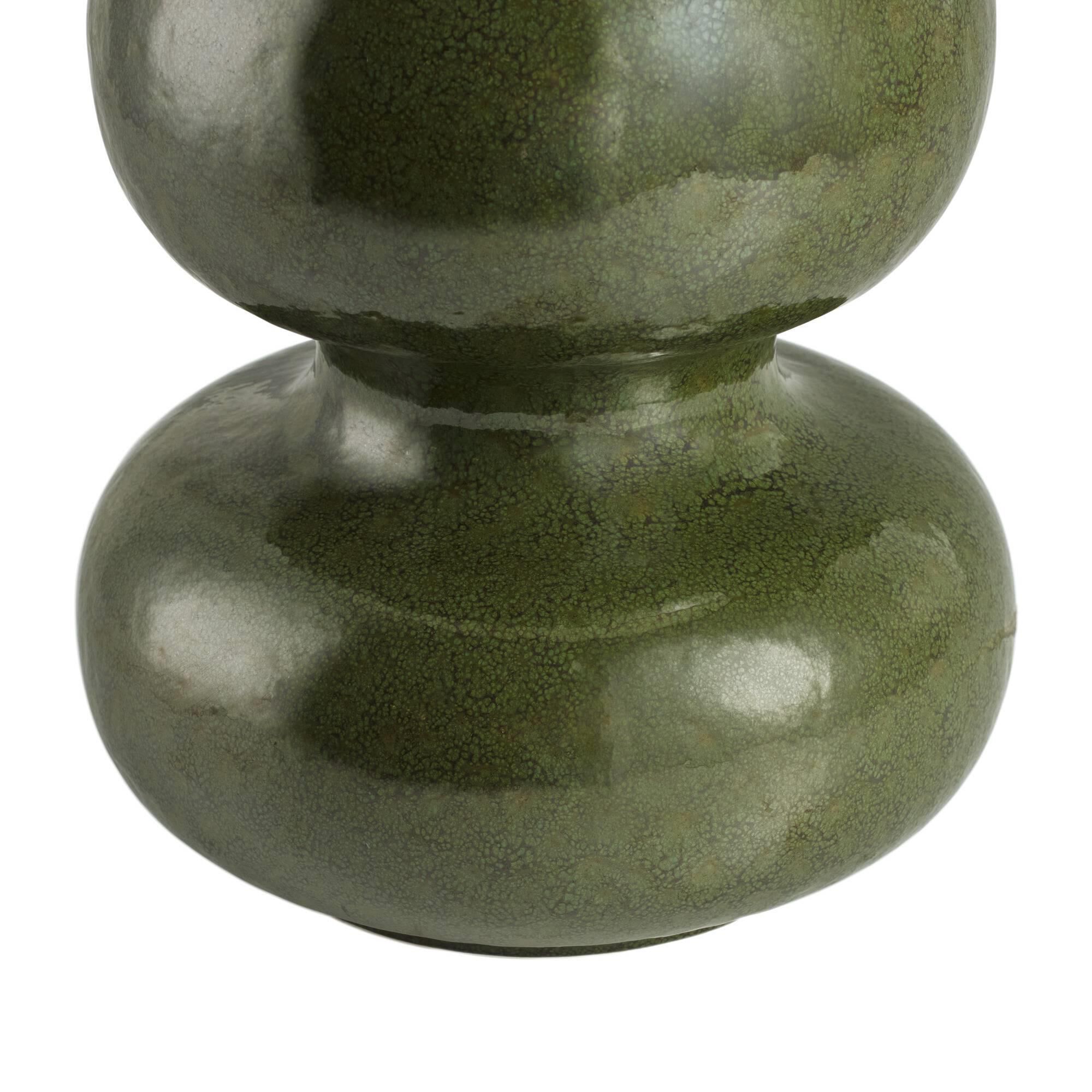 Shown in Dark Green Reactive and Antique Brass finish and Off-White shade