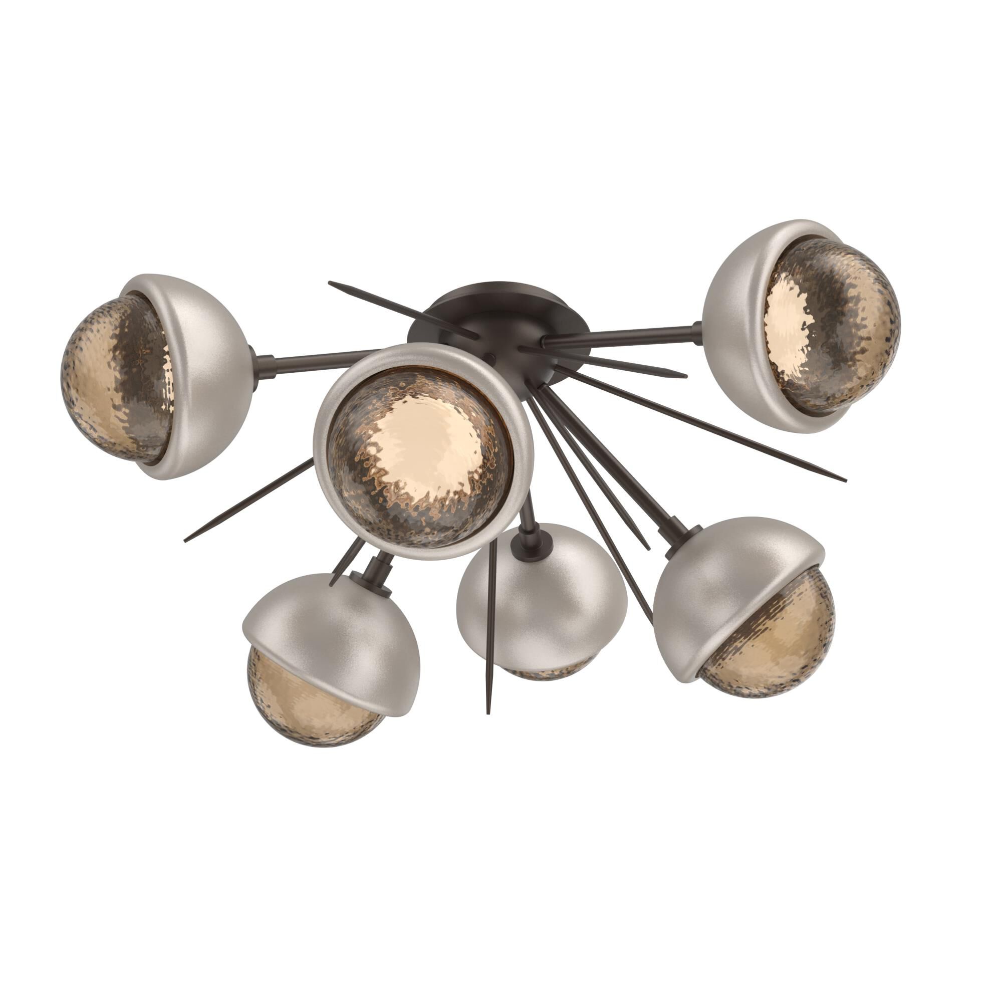 Shown in Flat Bronze finish and Bronze glass and Beige Silver accent