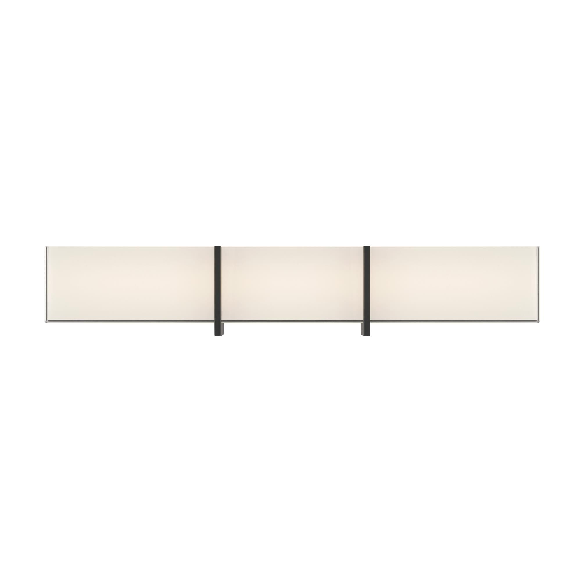Shown in Dark Matte Black finish and White glass
