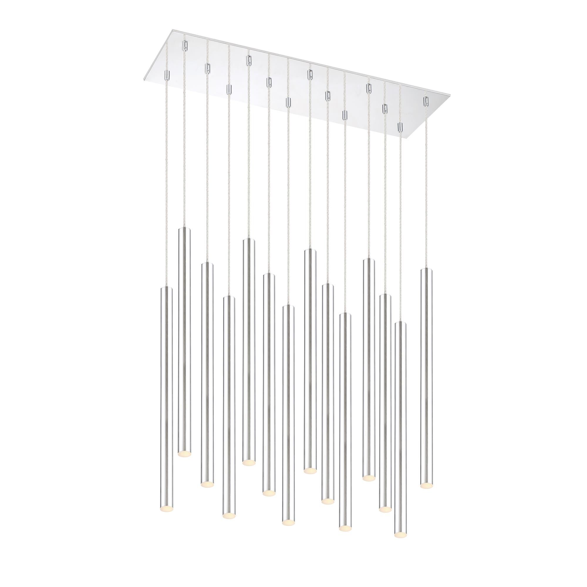 Shown in Chrome finish and Steel glass and Steel shade