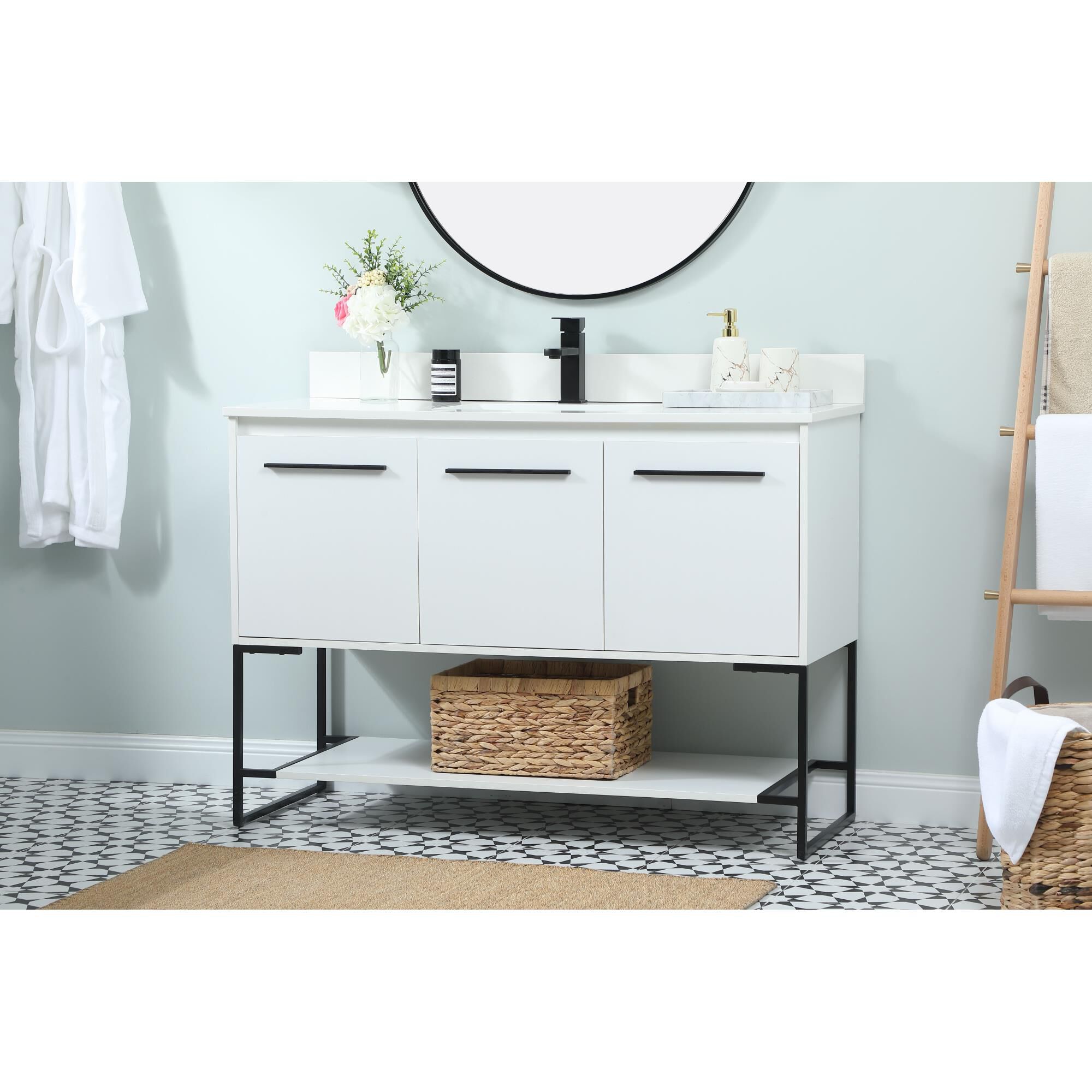 Shown in White finish