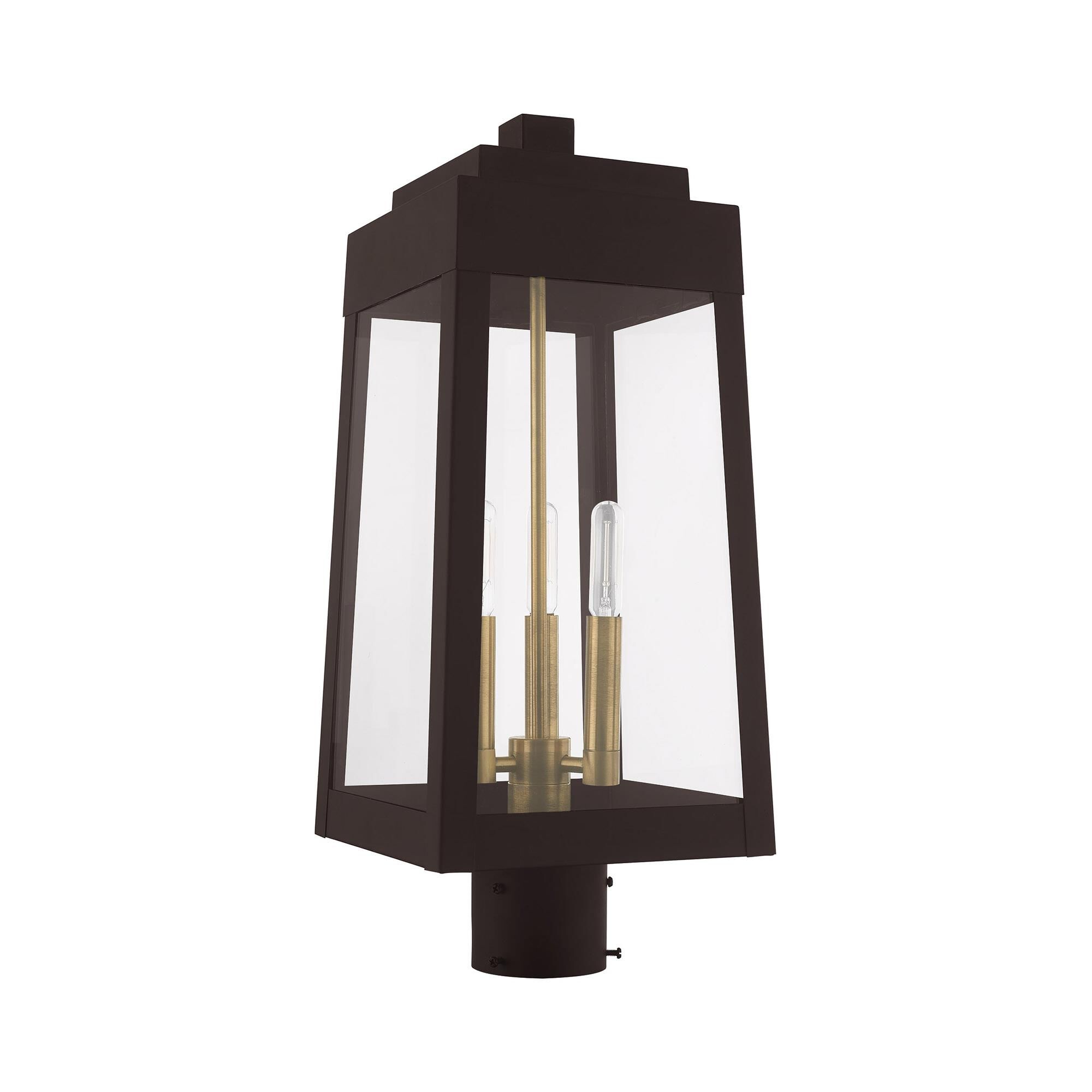 Oslo 20 Inch Tall 3 Light Outdoor Post Lamp by Livex Lighting