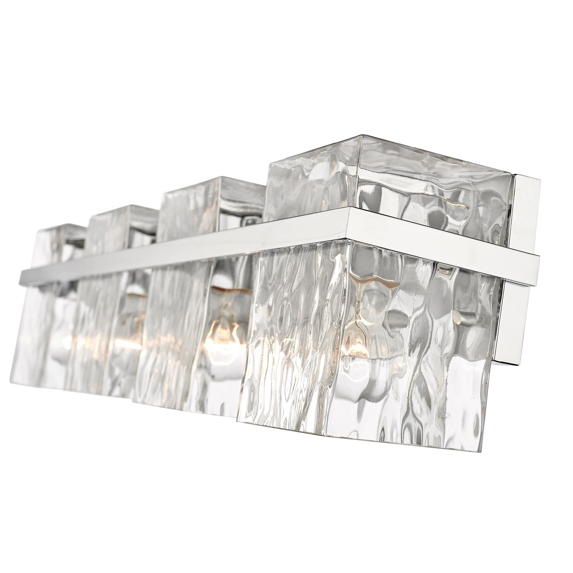 Shown in Chrome finish and Glass shade