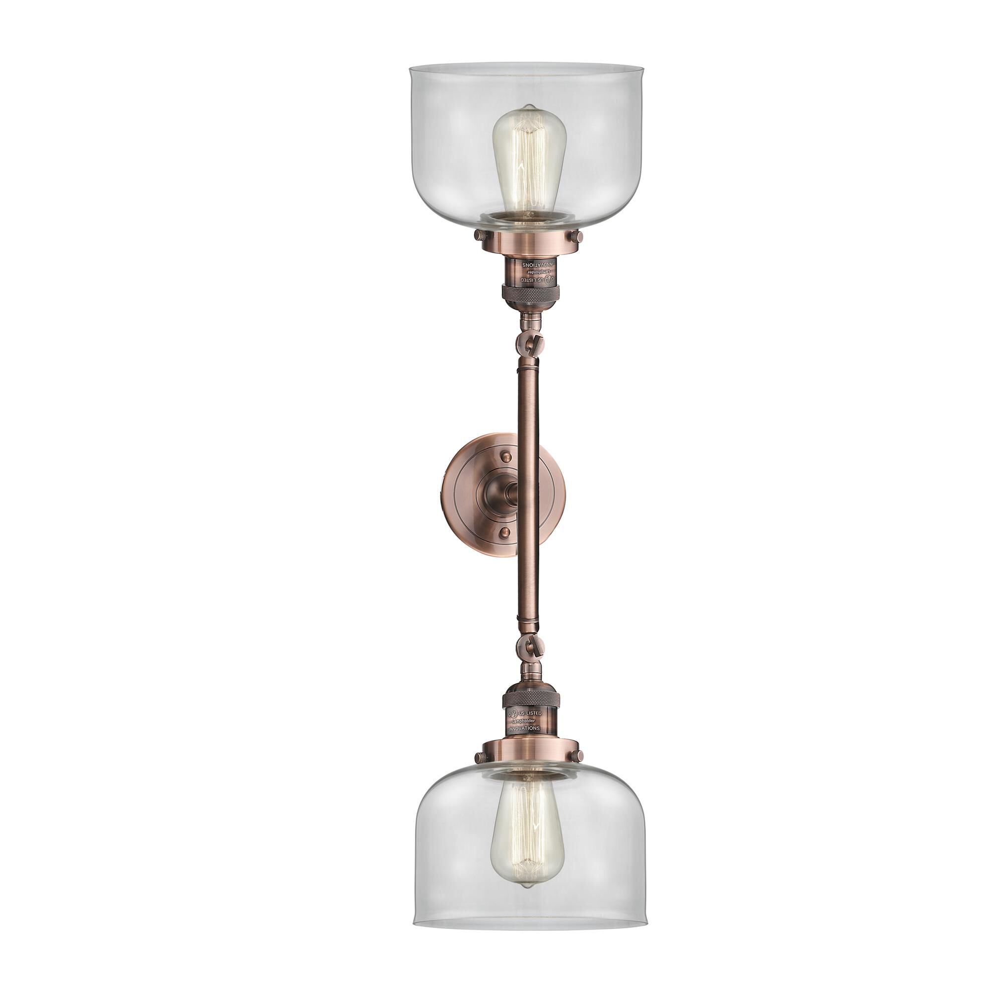 Shown in Antique Copper finish and Clear glass