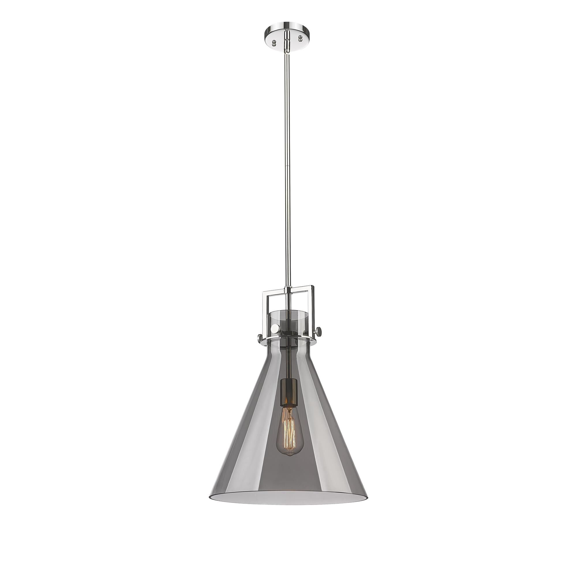 Shown in Polished Nickel finish and Plated Smoke glass