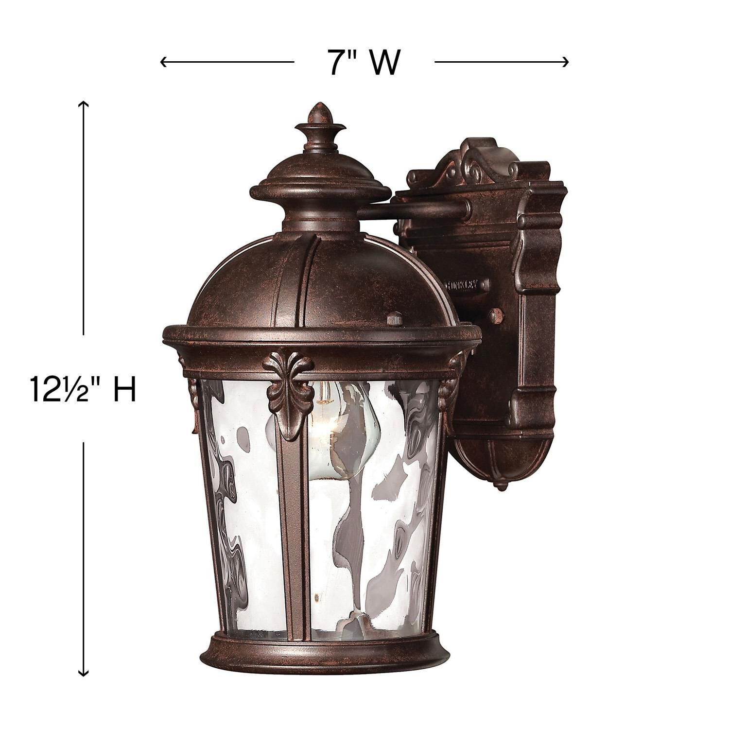 Hinkley Lighting Windsor 12 Inch Tall Outdoor Wall Light