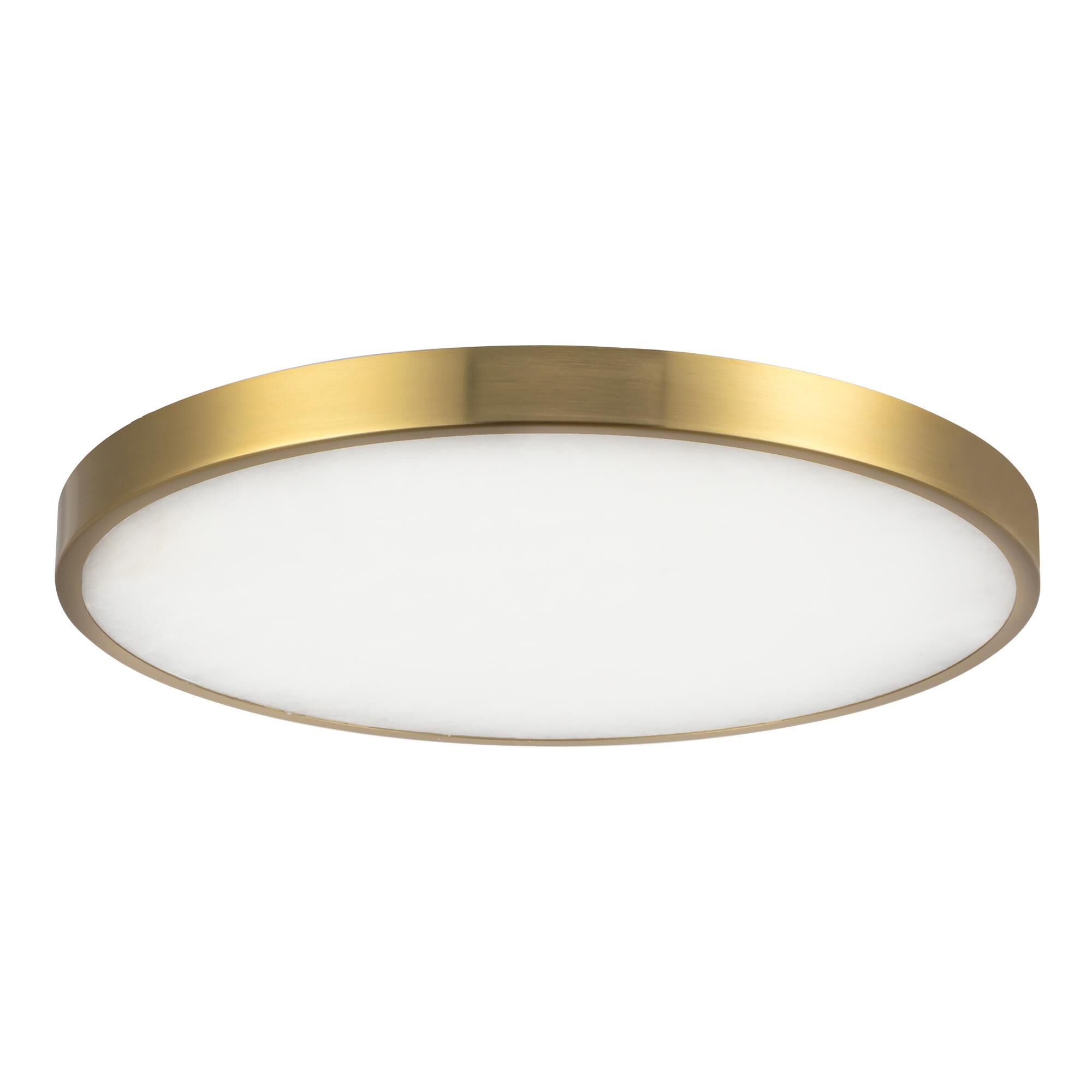 Shown in Brushed Gold finish and Alabaster glass
