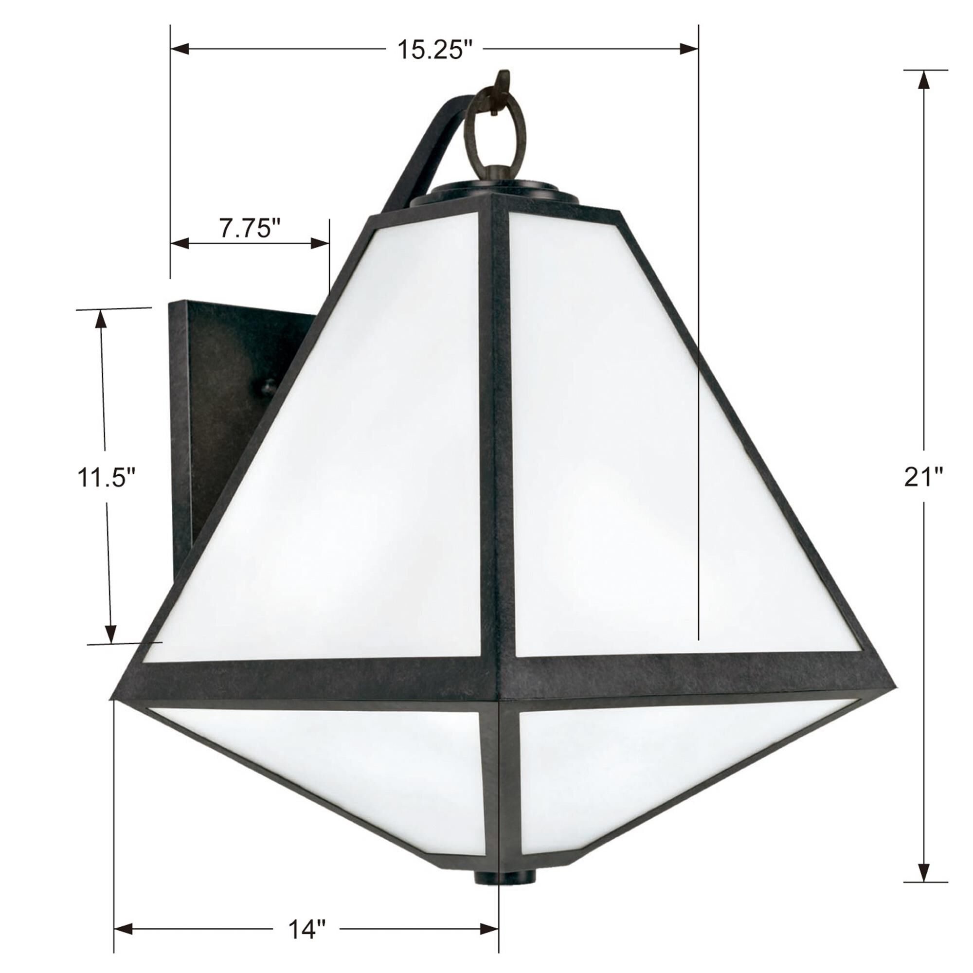 Shown in Black Charcoal finish and White Glass glass and White Opal Glass Panel shade