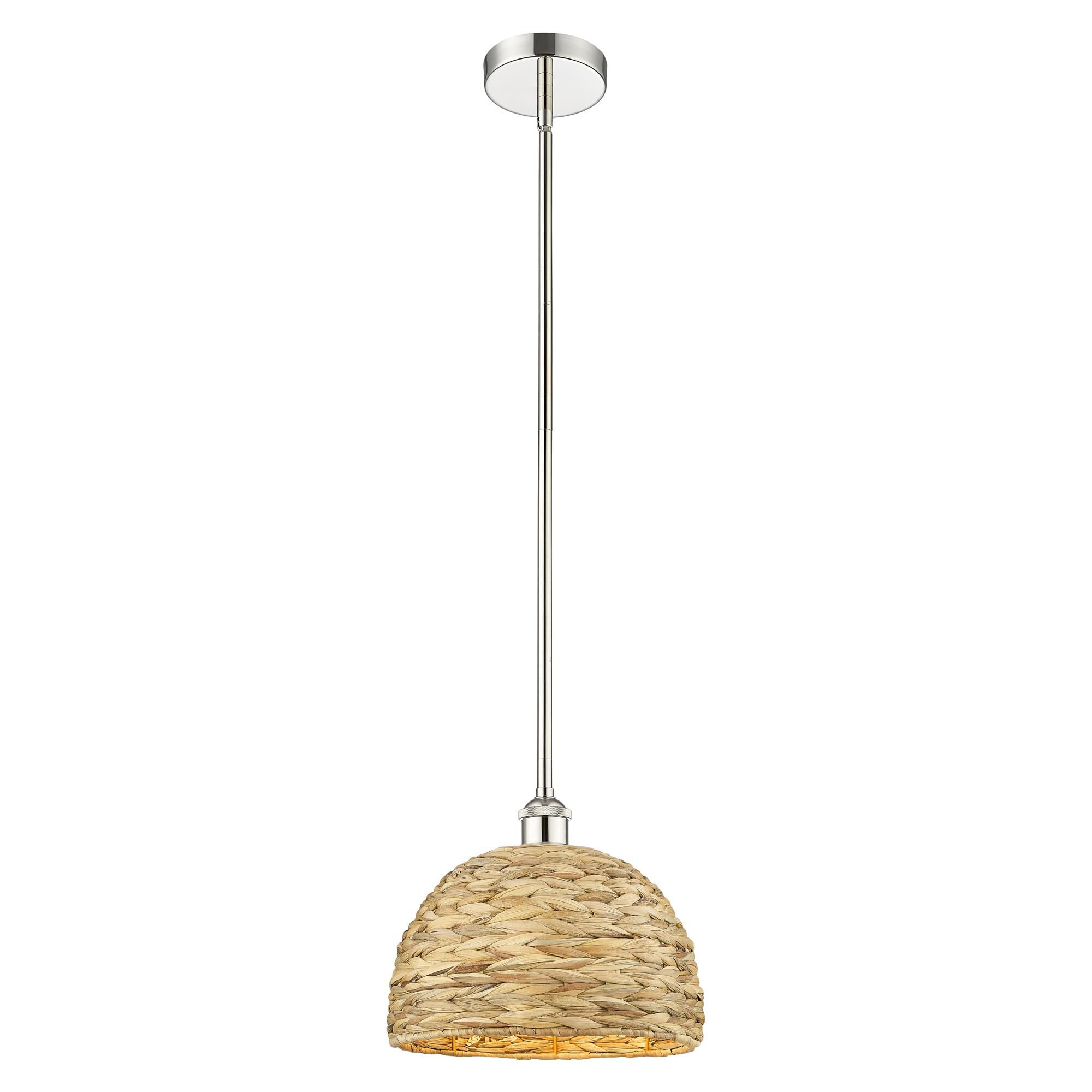 Shown in Polished Nickel finish and Natural shade