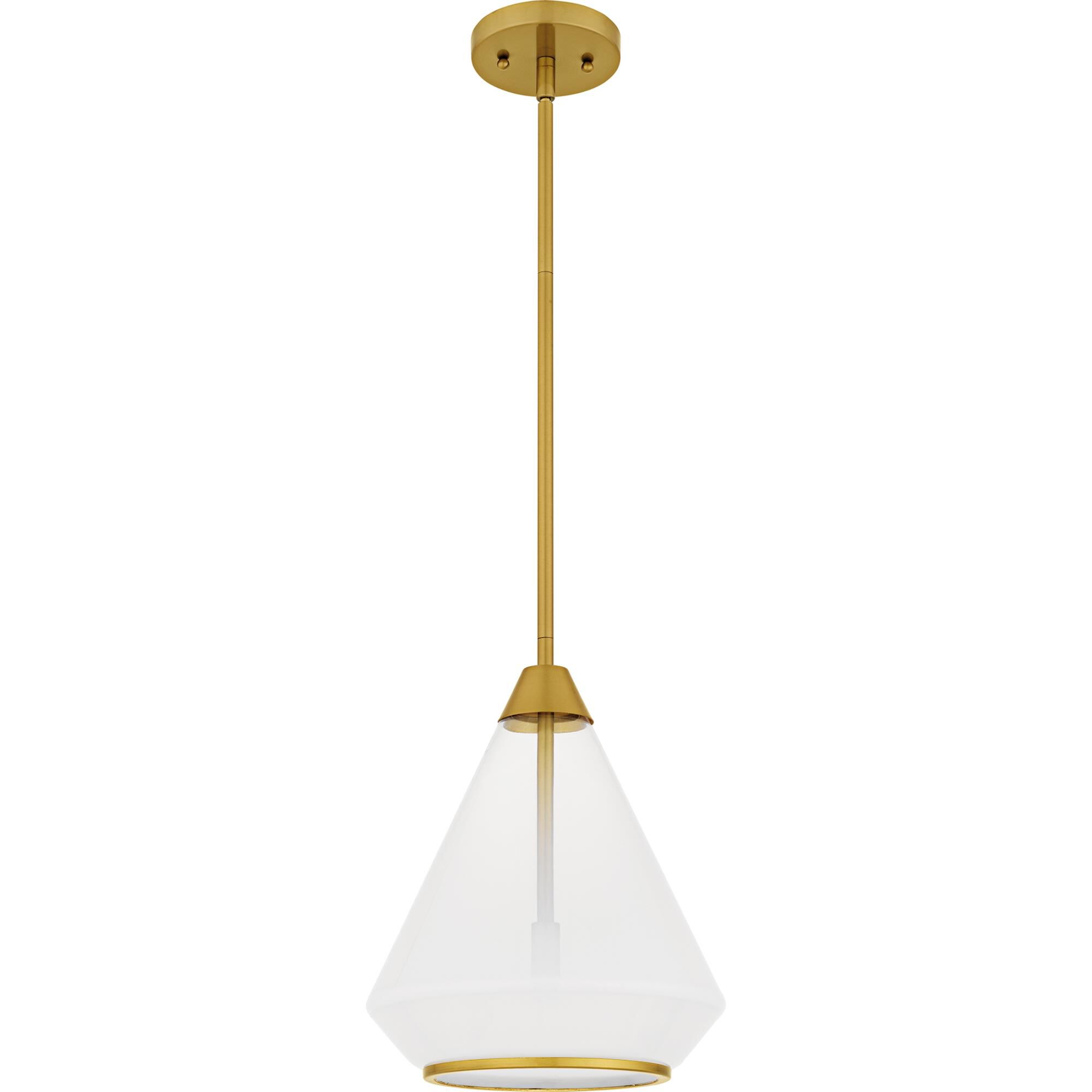 Shown in Brushed Gold finish and Clear Ombre Glass shade