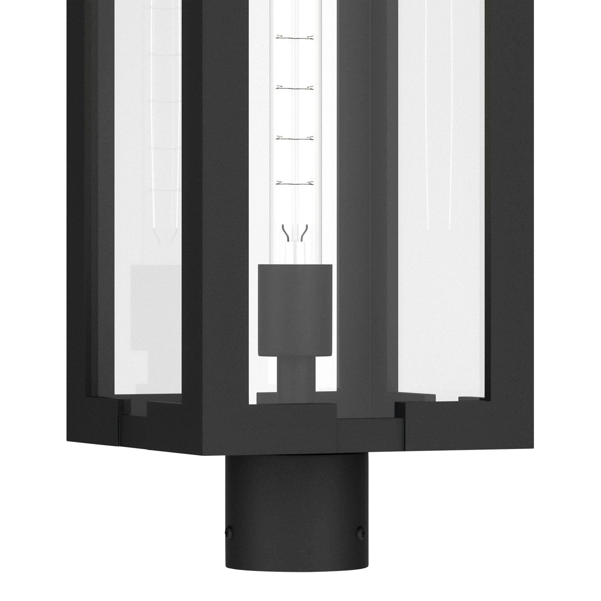 Shown in Textured Black finish and Clear glass