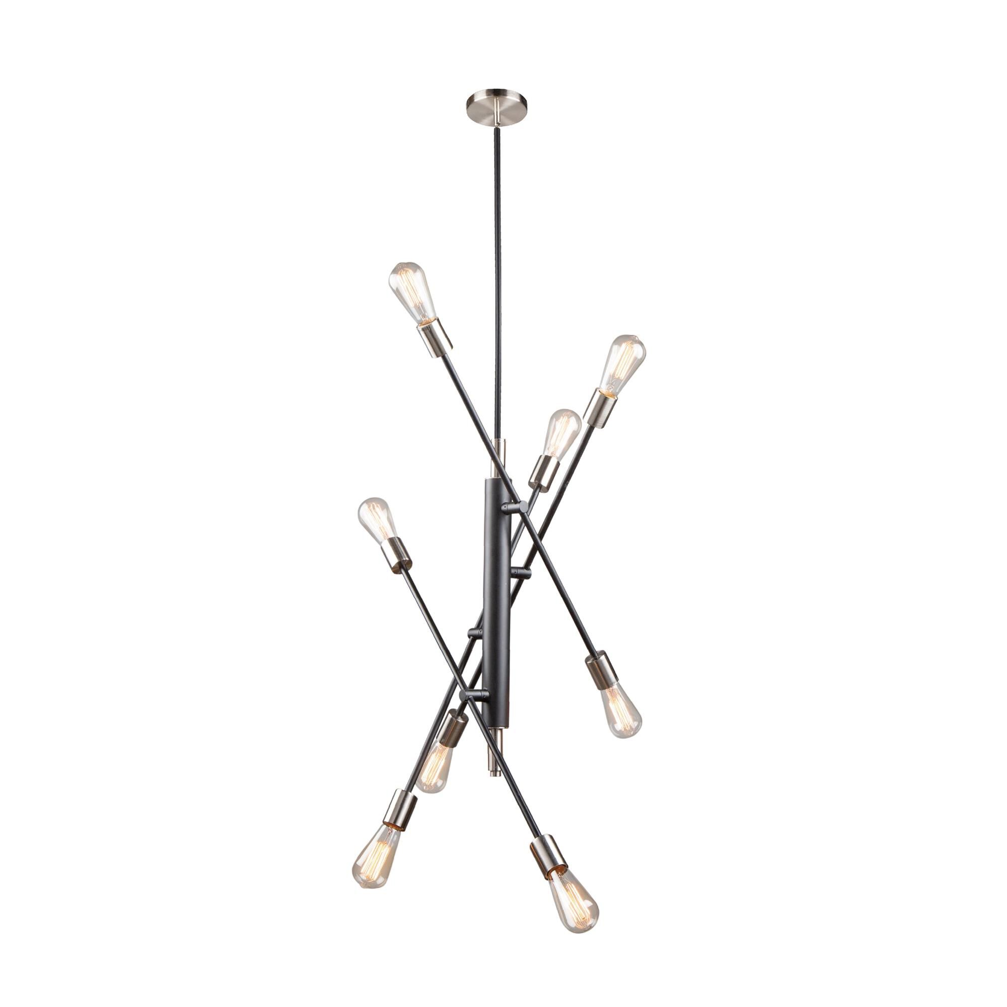 Shown in Black & Brushed Nickel finish