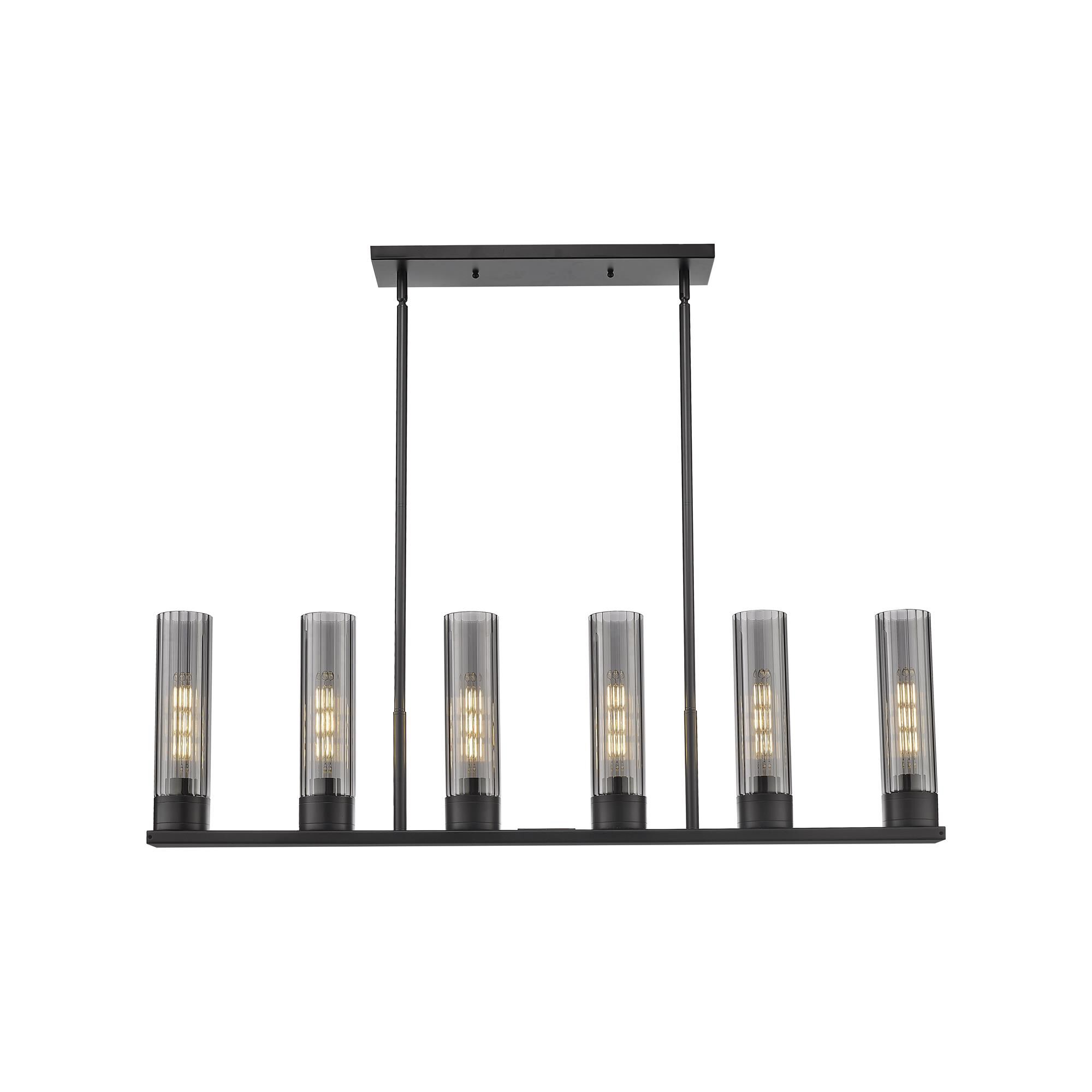 Shown in Matte Black finish and Plated Smoke glass