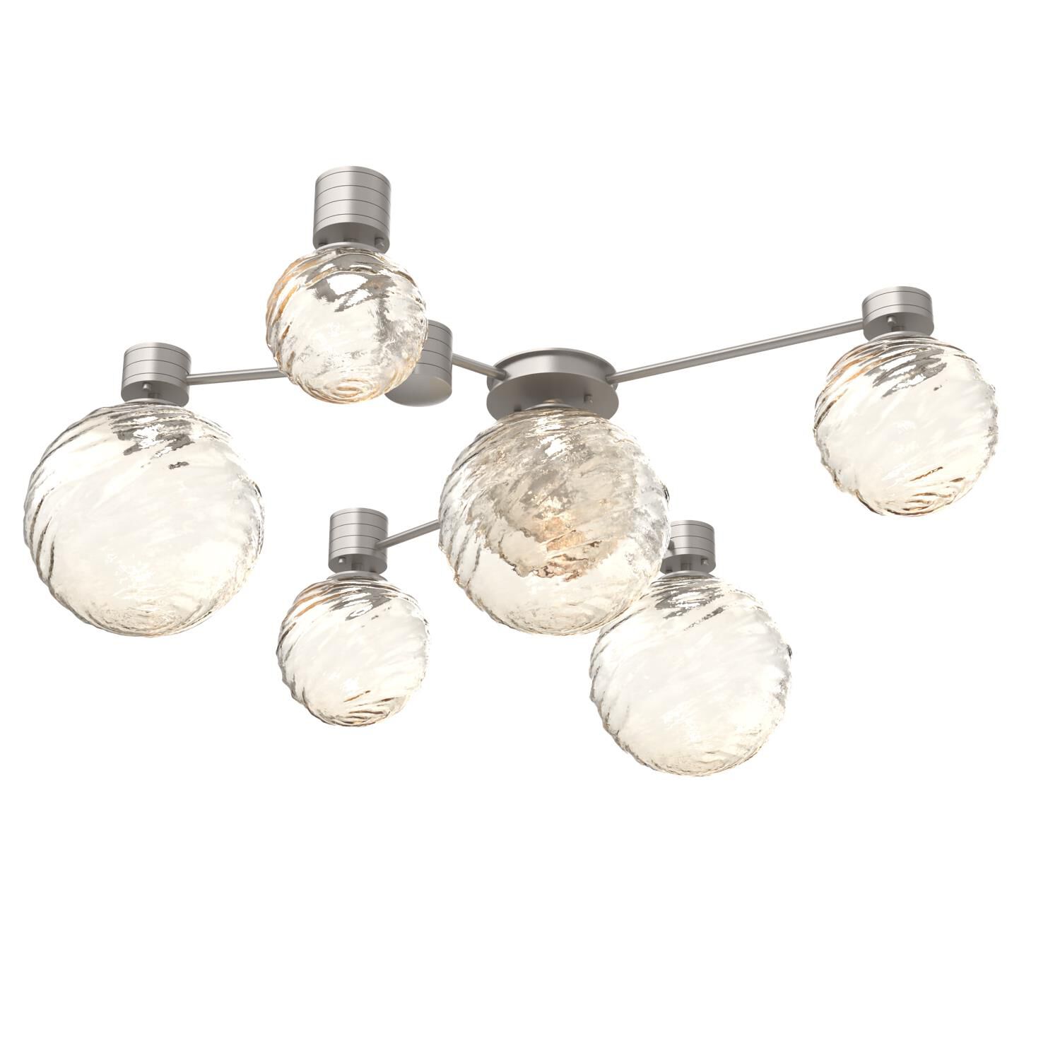 Shown in Beige Silver finish and Amber glass