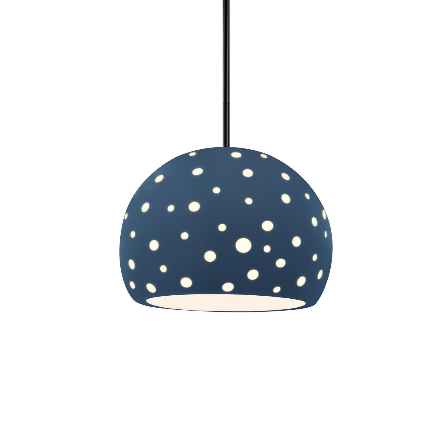 Perforated Globe 10 Inch Large Pendant by Justice Design Group