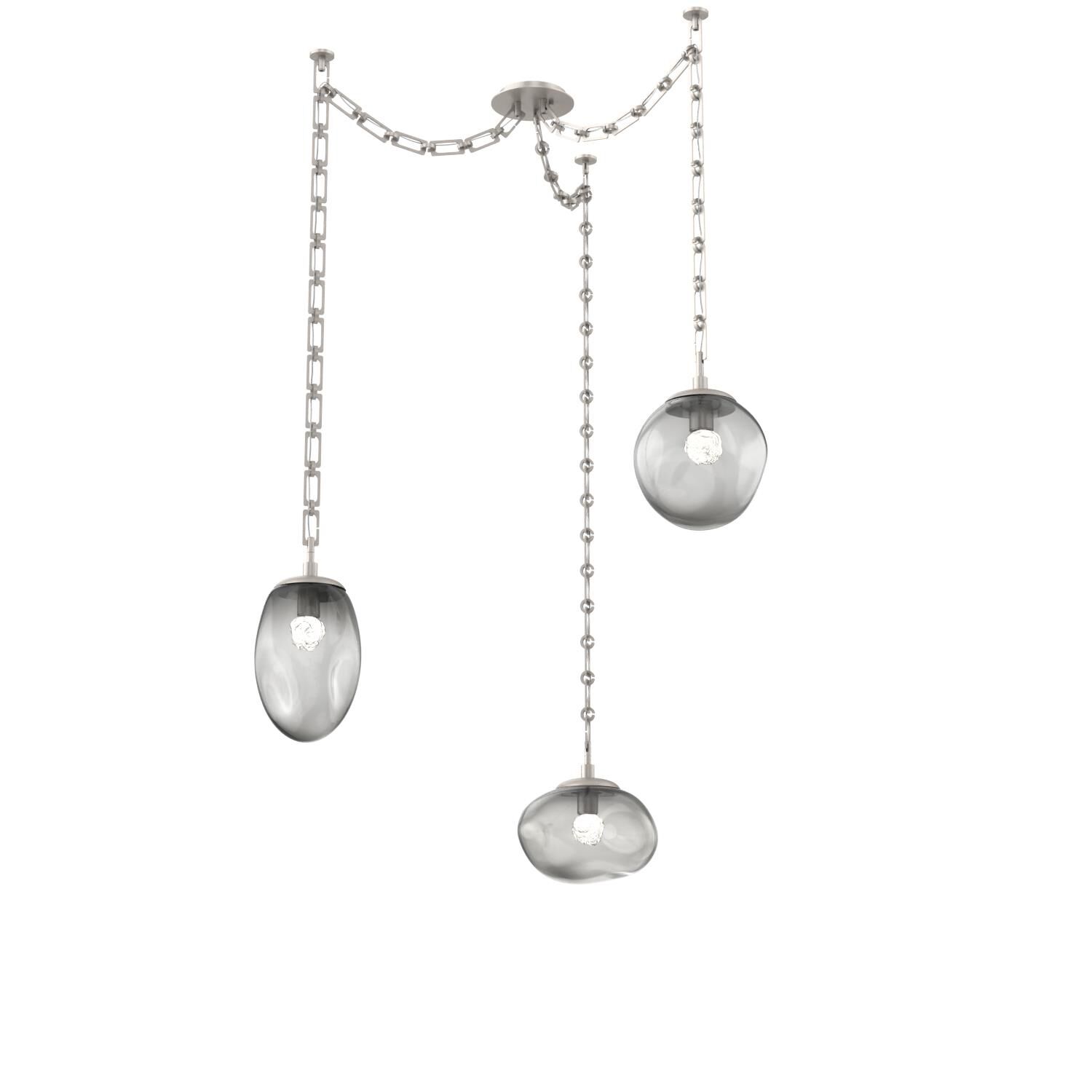 Shown in Beige Silver finish and Floret Smoke glass