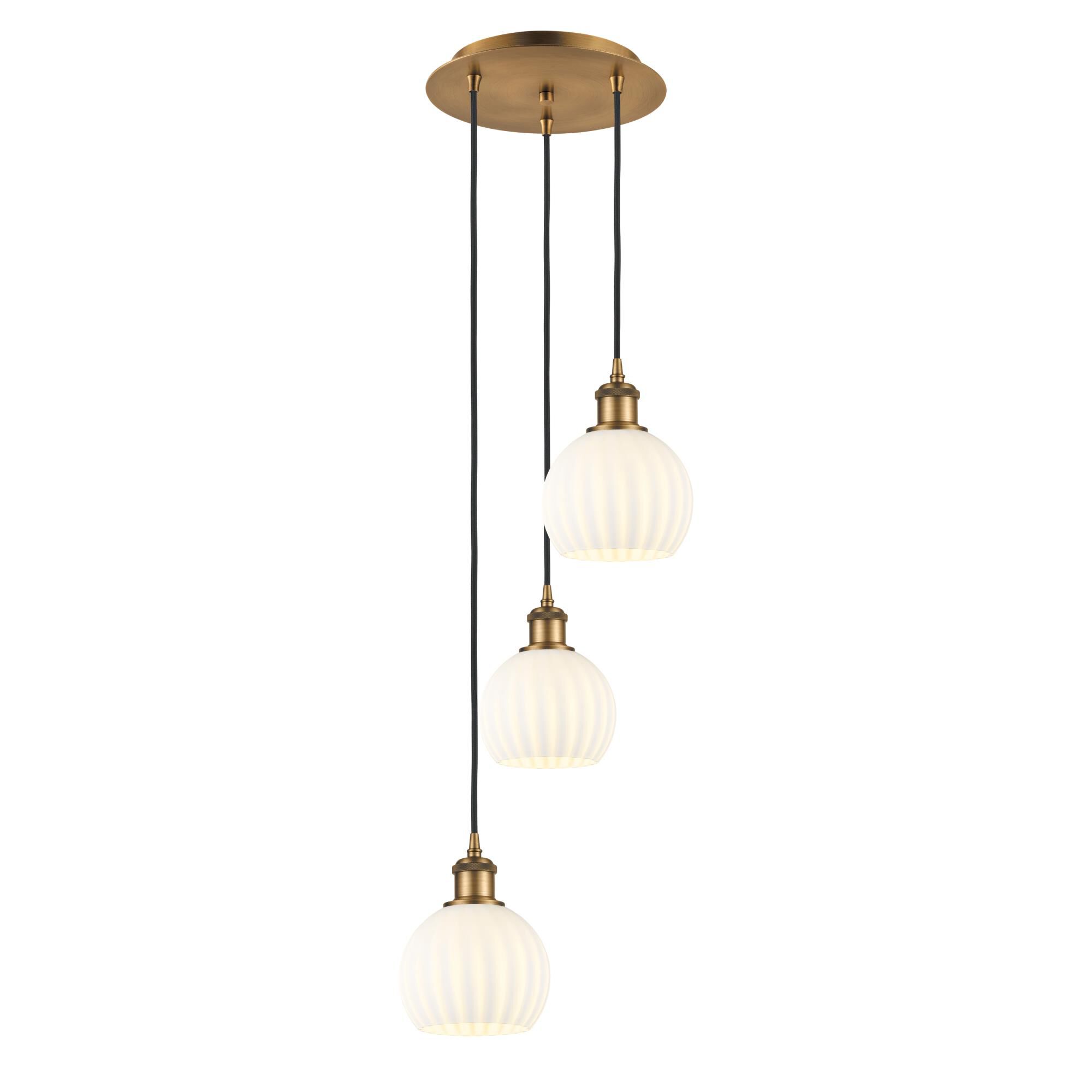 Bruno Marashlian White Venetian Multi Light Pendant by Innovations Lighting