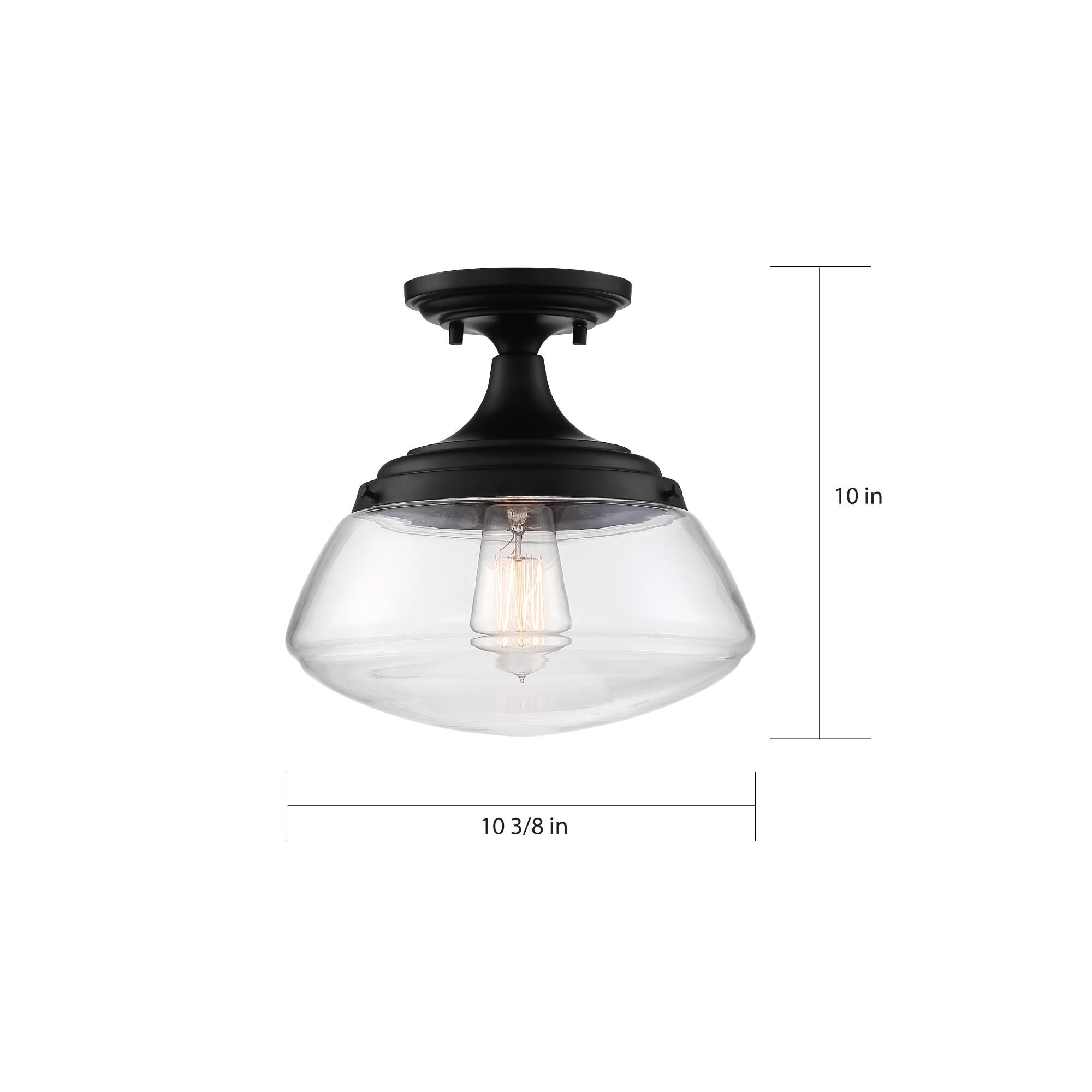 Kew 10 Inch 1 Light Semi Flush Mount by Nuvo Lighting