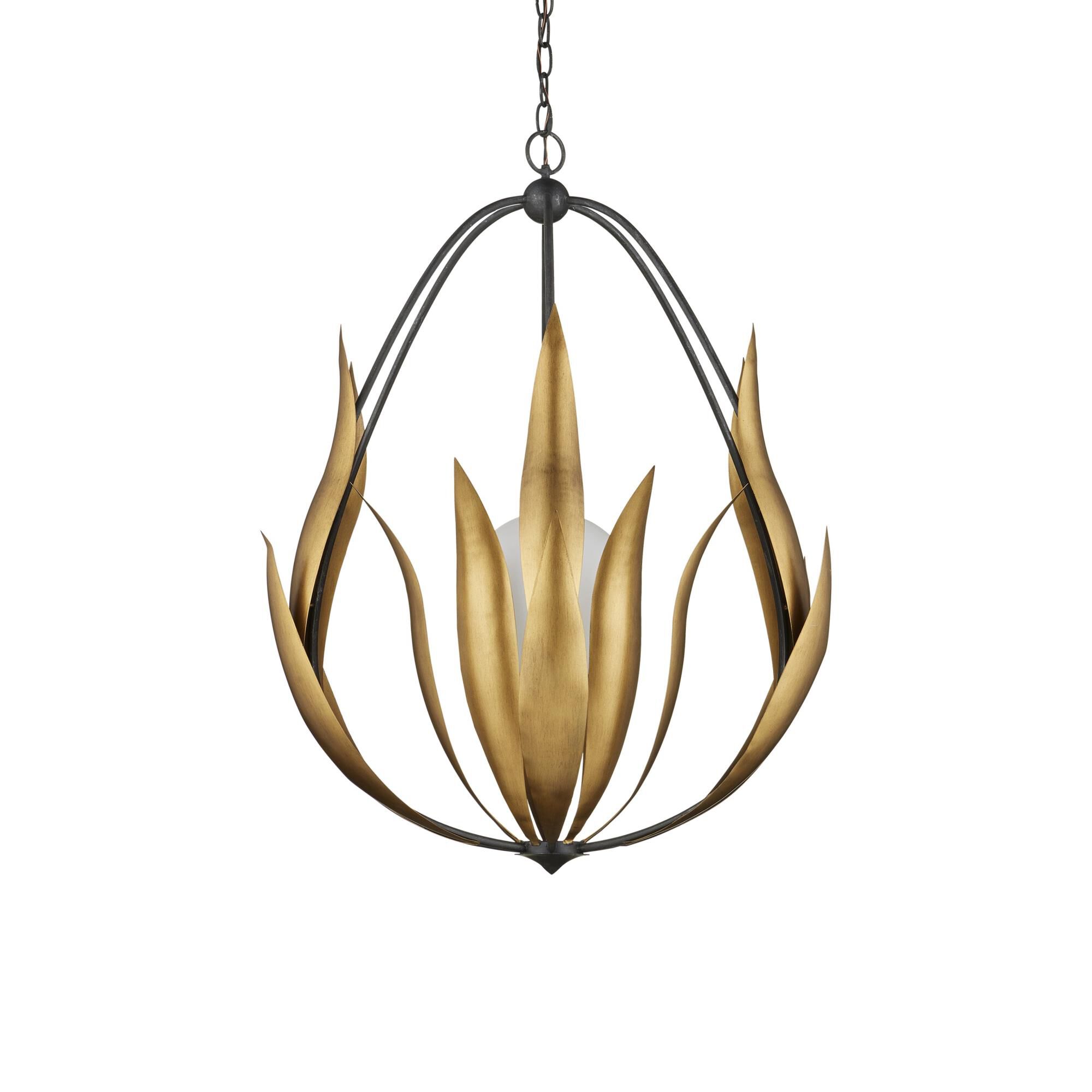 Shown in Aged Steel, Brass, White finish