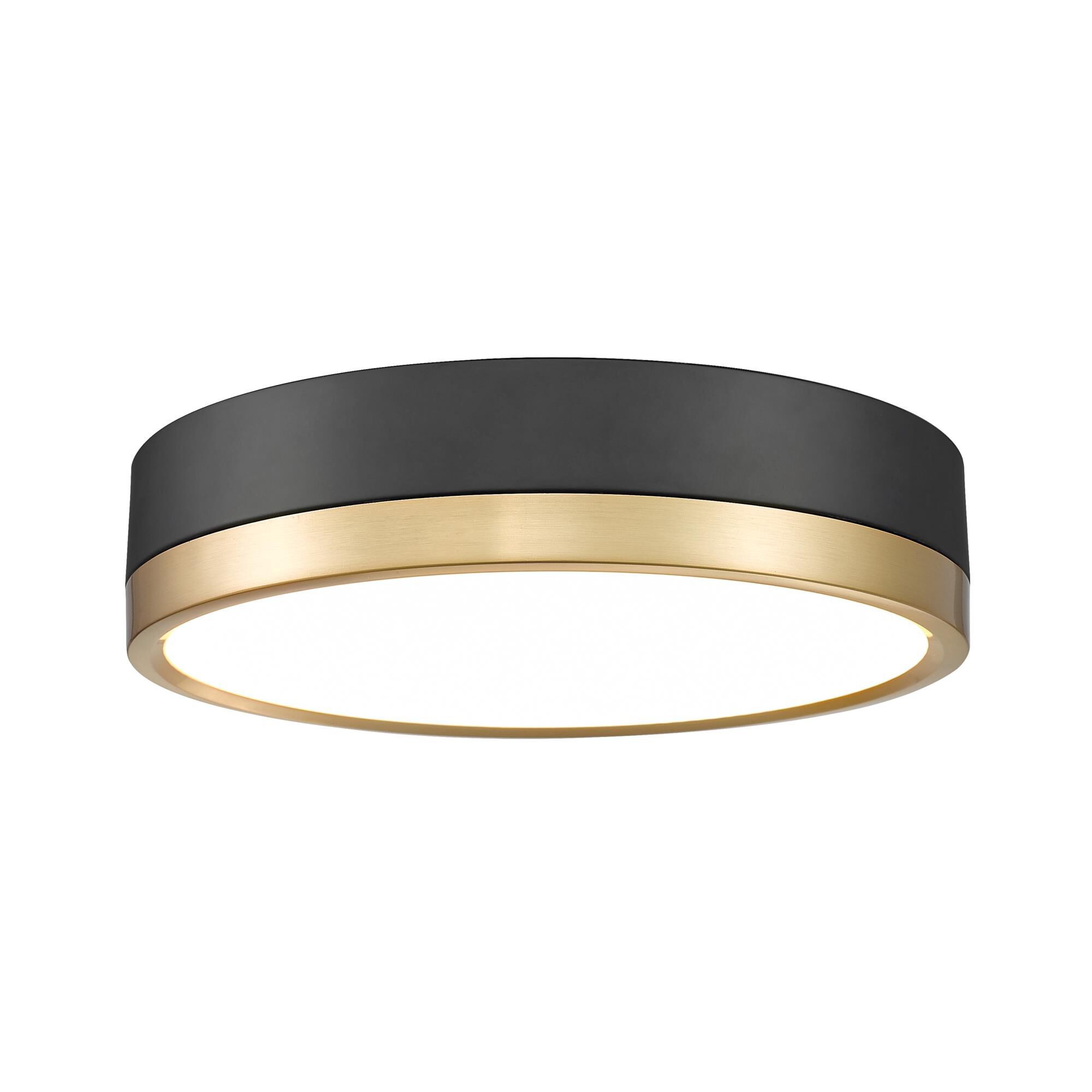 Shown in Matte Black + Modern Gold finish and Frosted glass and Frosted shade