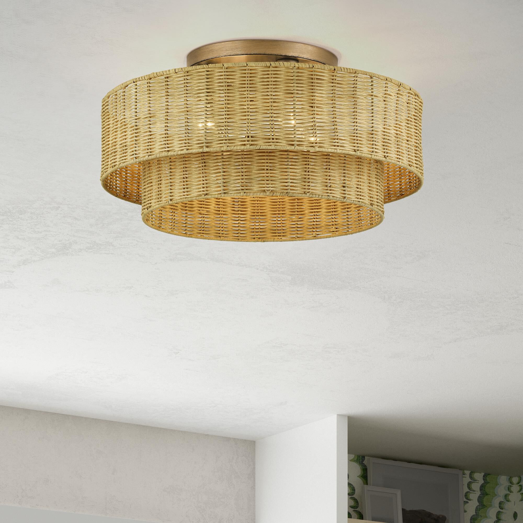 Weavington 21 Inch Semi Flush Mount by Livex Lighting