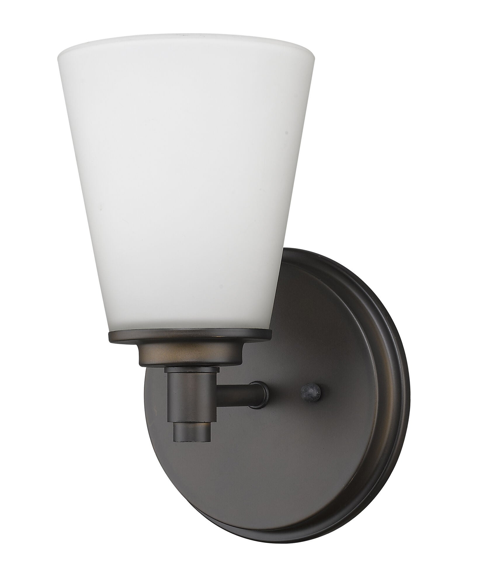 Shown in Oil Rubbed Bronze finish and White glass and Etched White Cones Shaped Glass shade