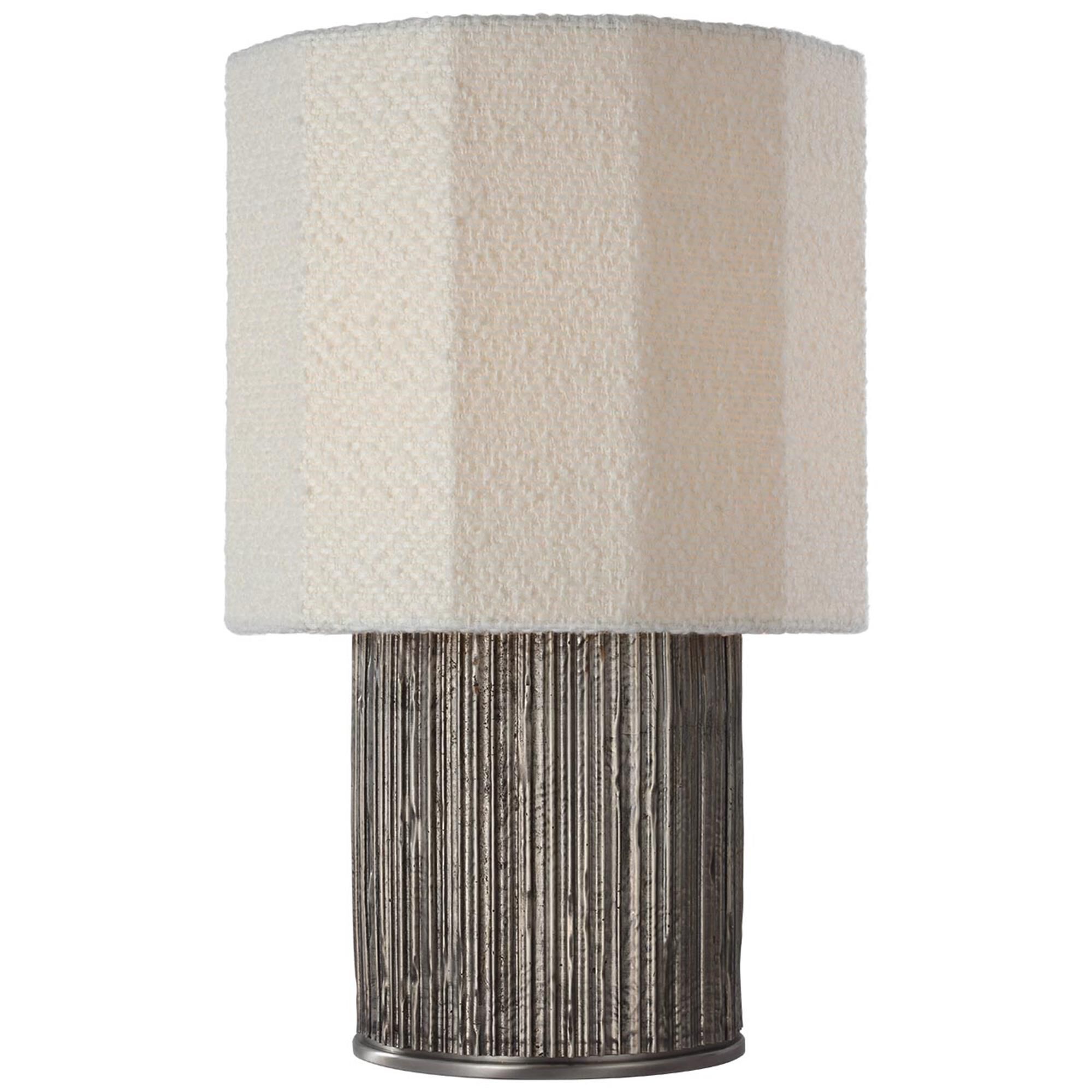 Shown in Ridged Graphite finish and Decorative Boucle shade