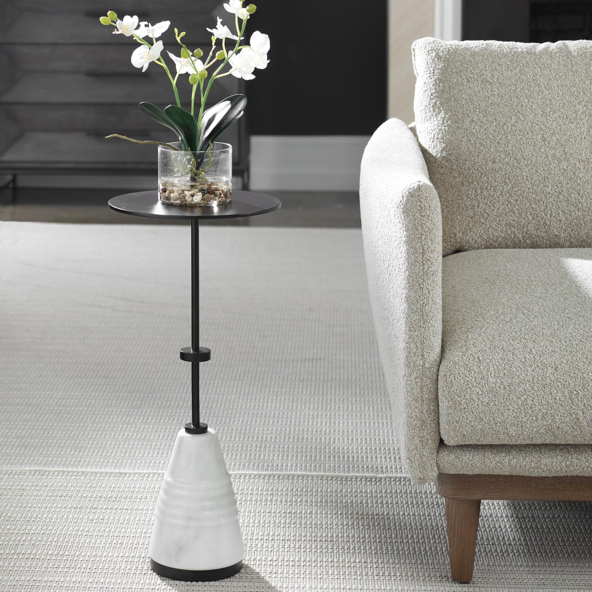 Shown in Black and White finish