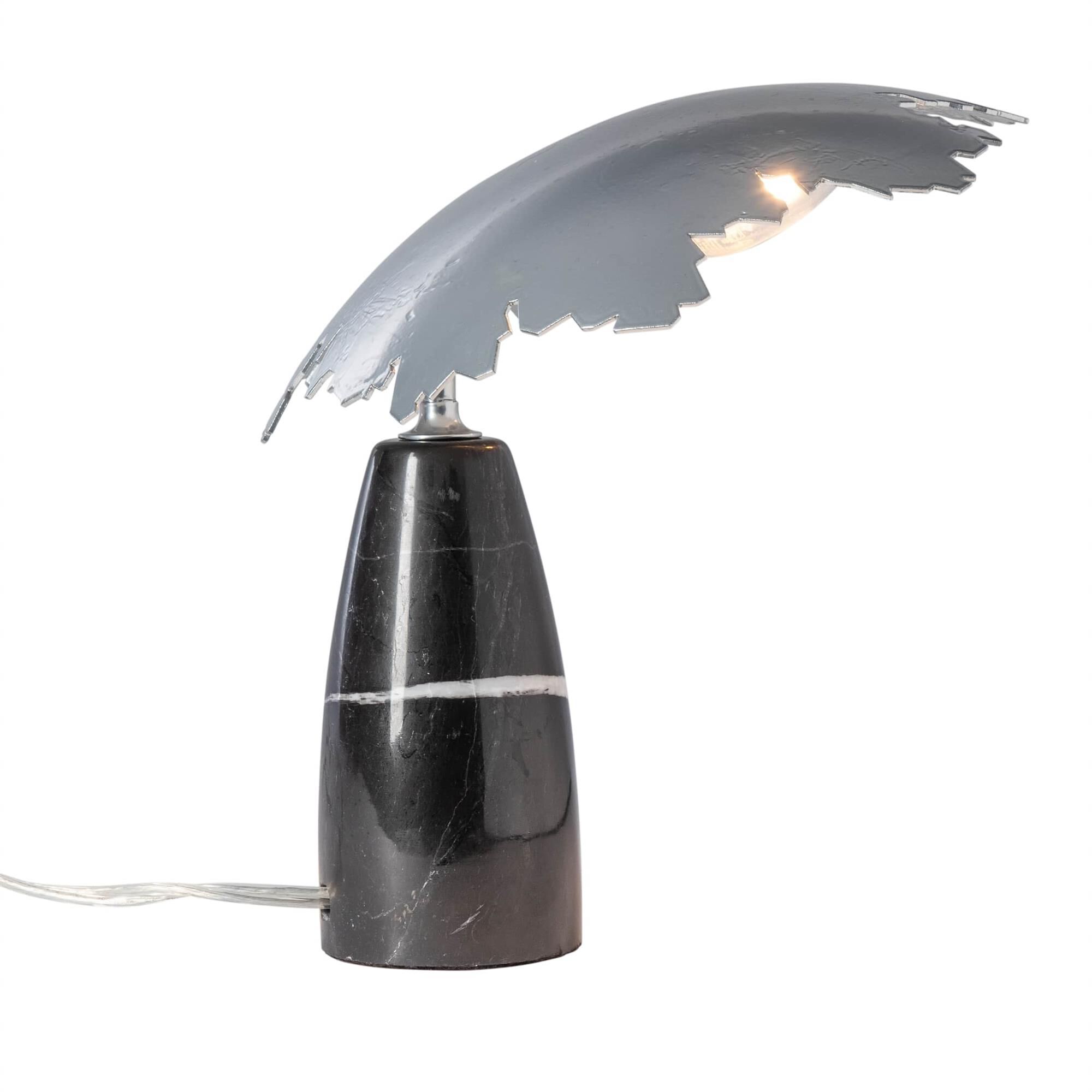Shown in Sterling finish and Sterling shade and Black accent