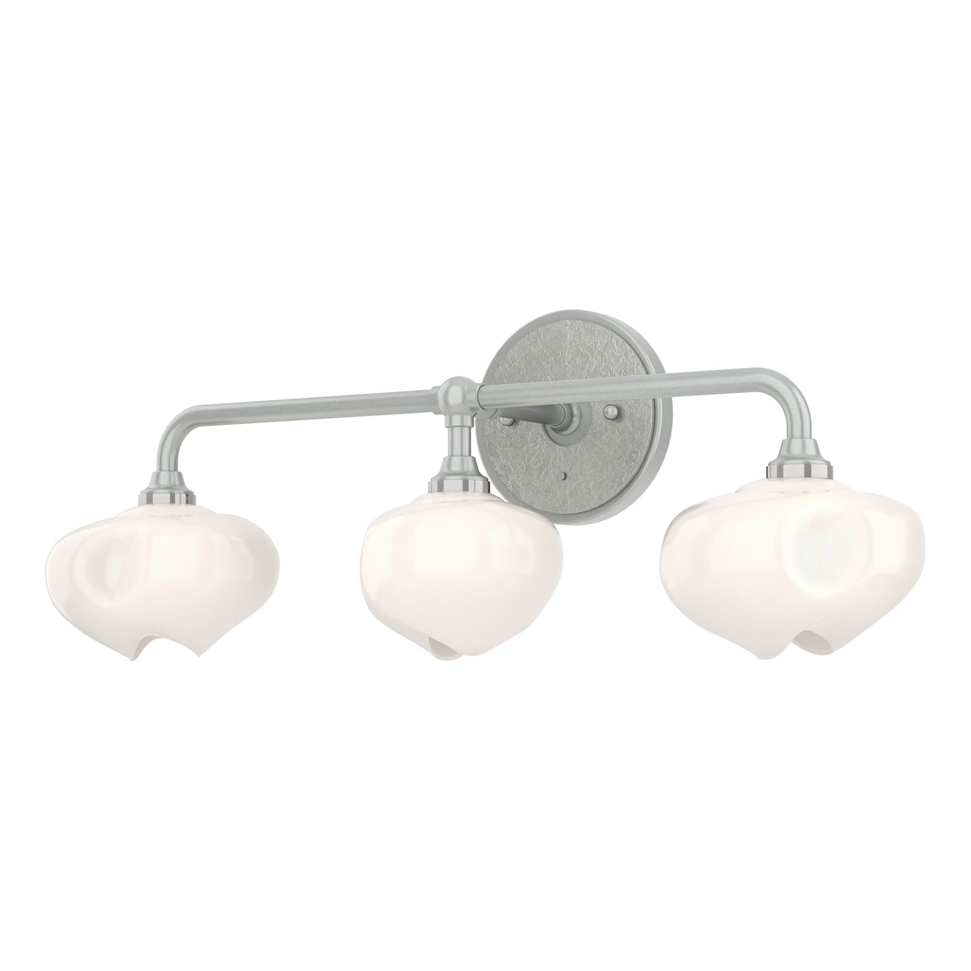 Shown in Vintage Platinum finish and Frosted glass and Sterling accent