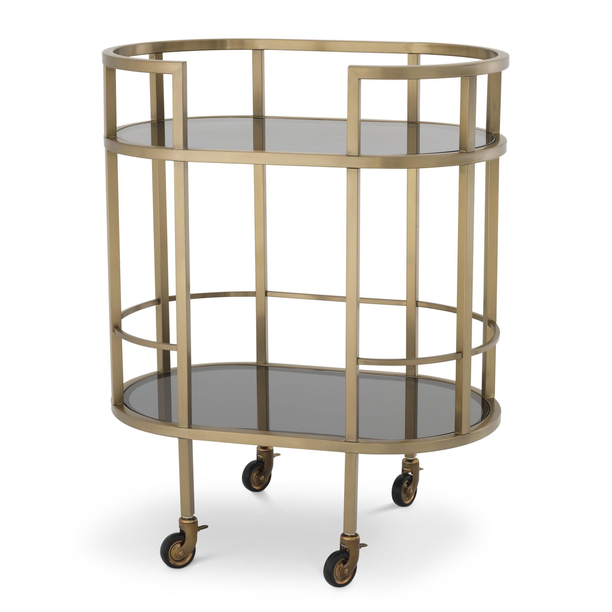 Shown in Brushed Brass Finish | Smoke Glass finish