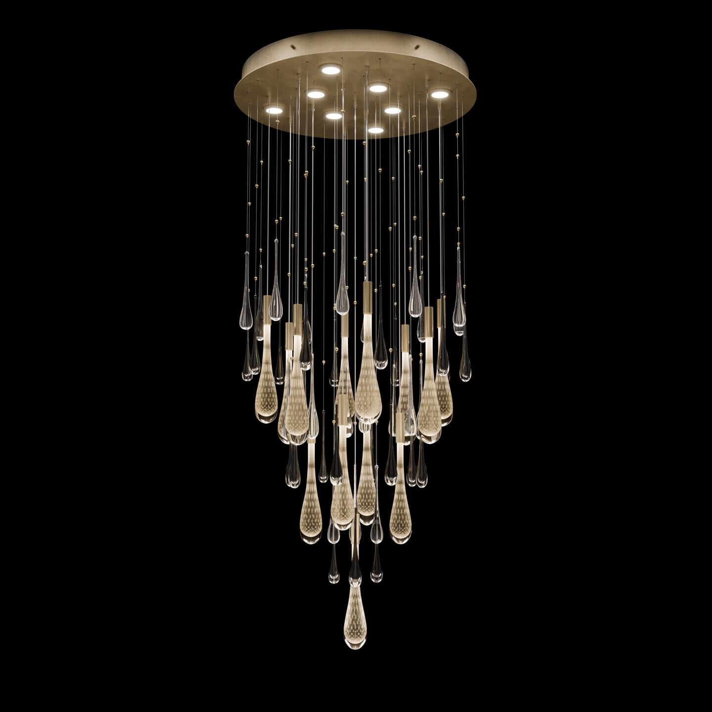 Rain 32 Inch Multi Light Pendant by Fine Art Handcrafted Lighting