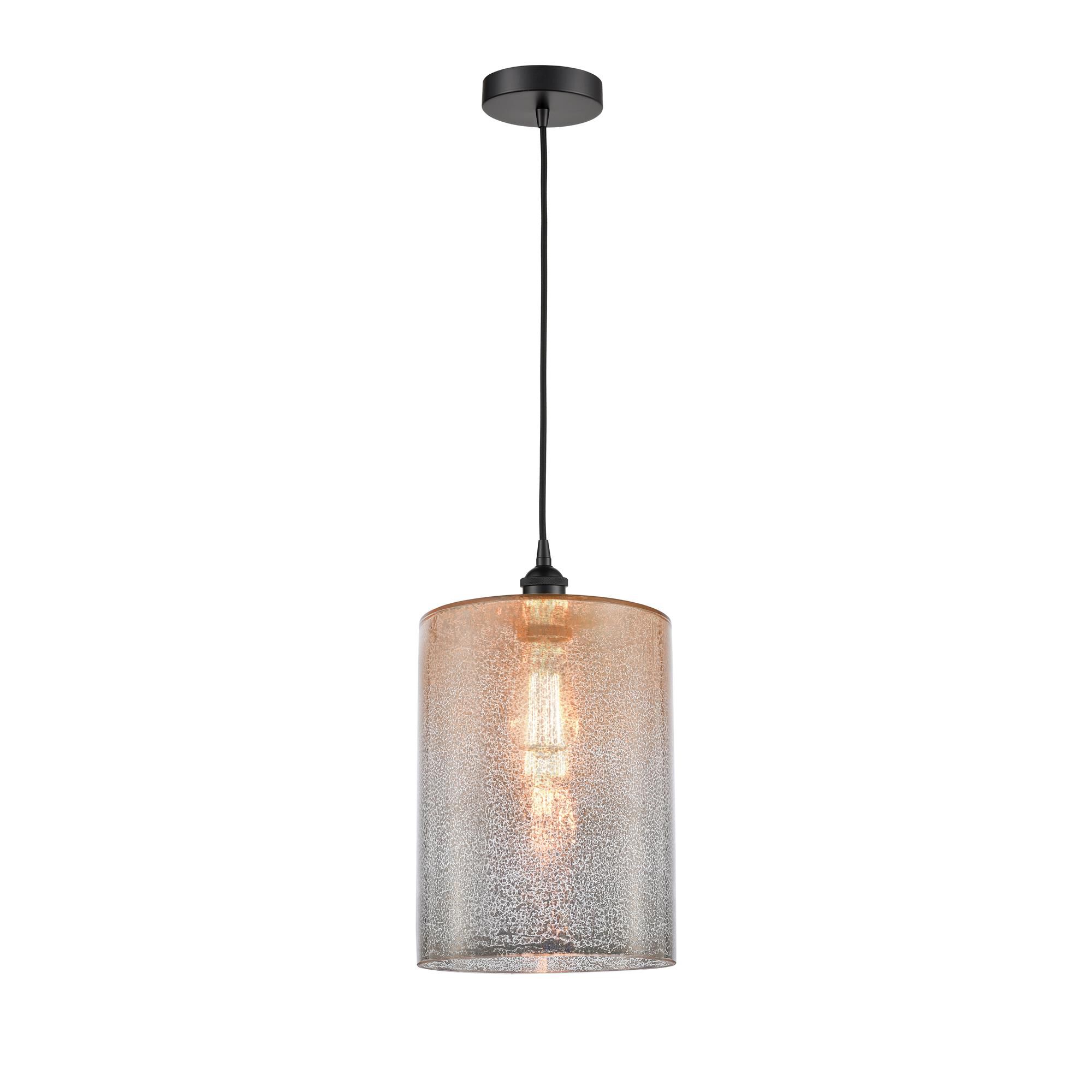 Shown in Matte Black finish and Mercury glass