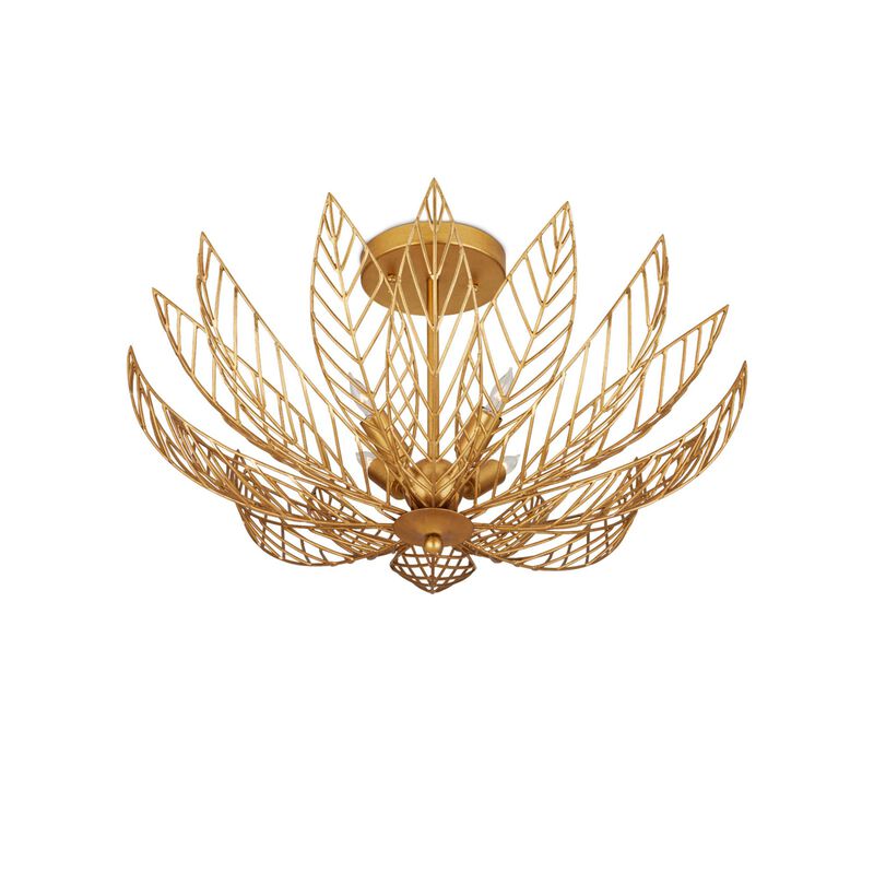Leaflace 26 Inch Semi Flush Mount by Currey and Company