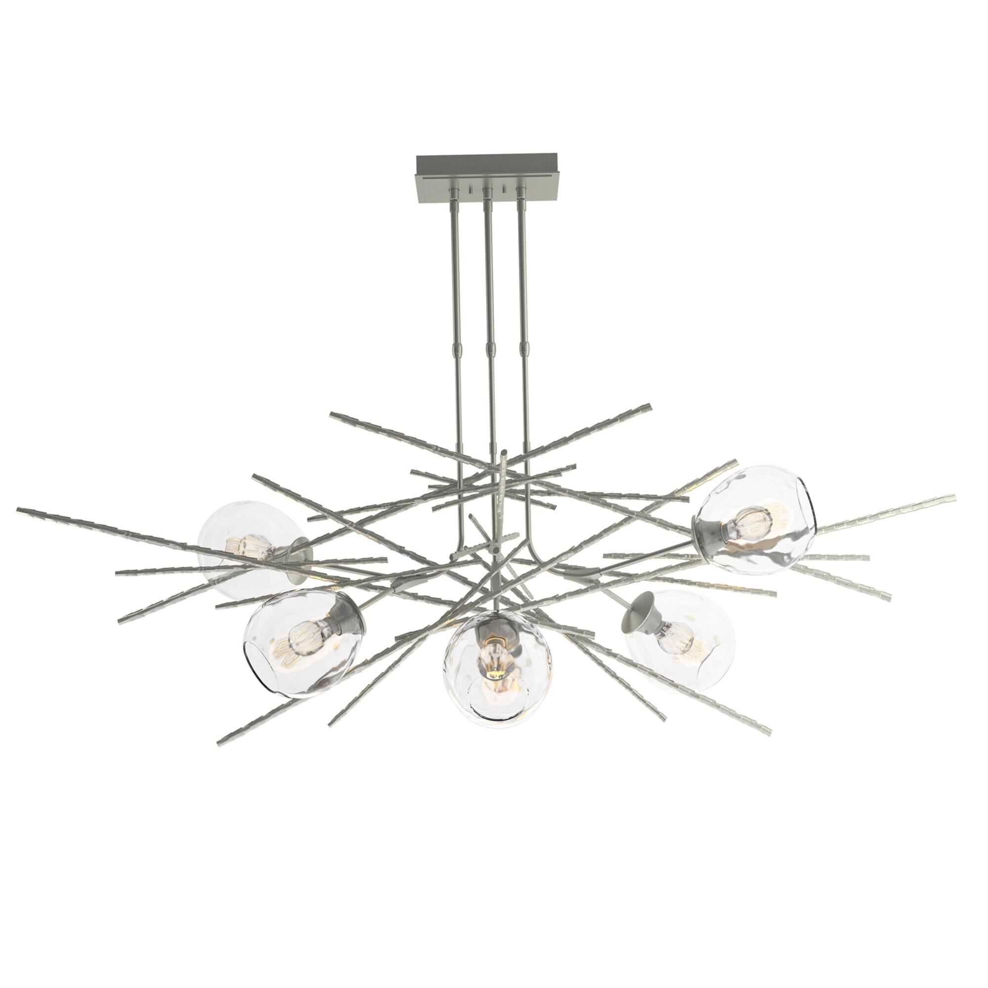Shown in Vintage Platinum finish and Clear shade