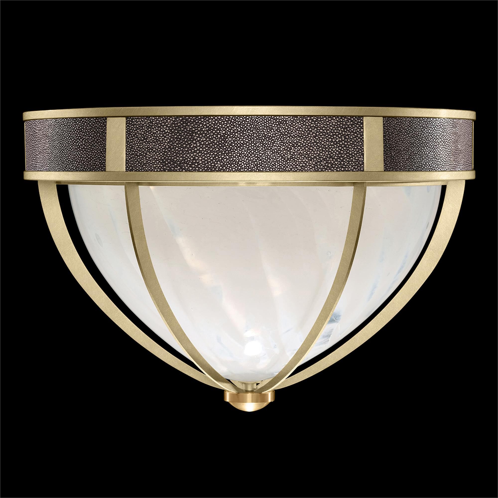 Shown in Soft Gold Leaf and Brass  finish and Pebble accent